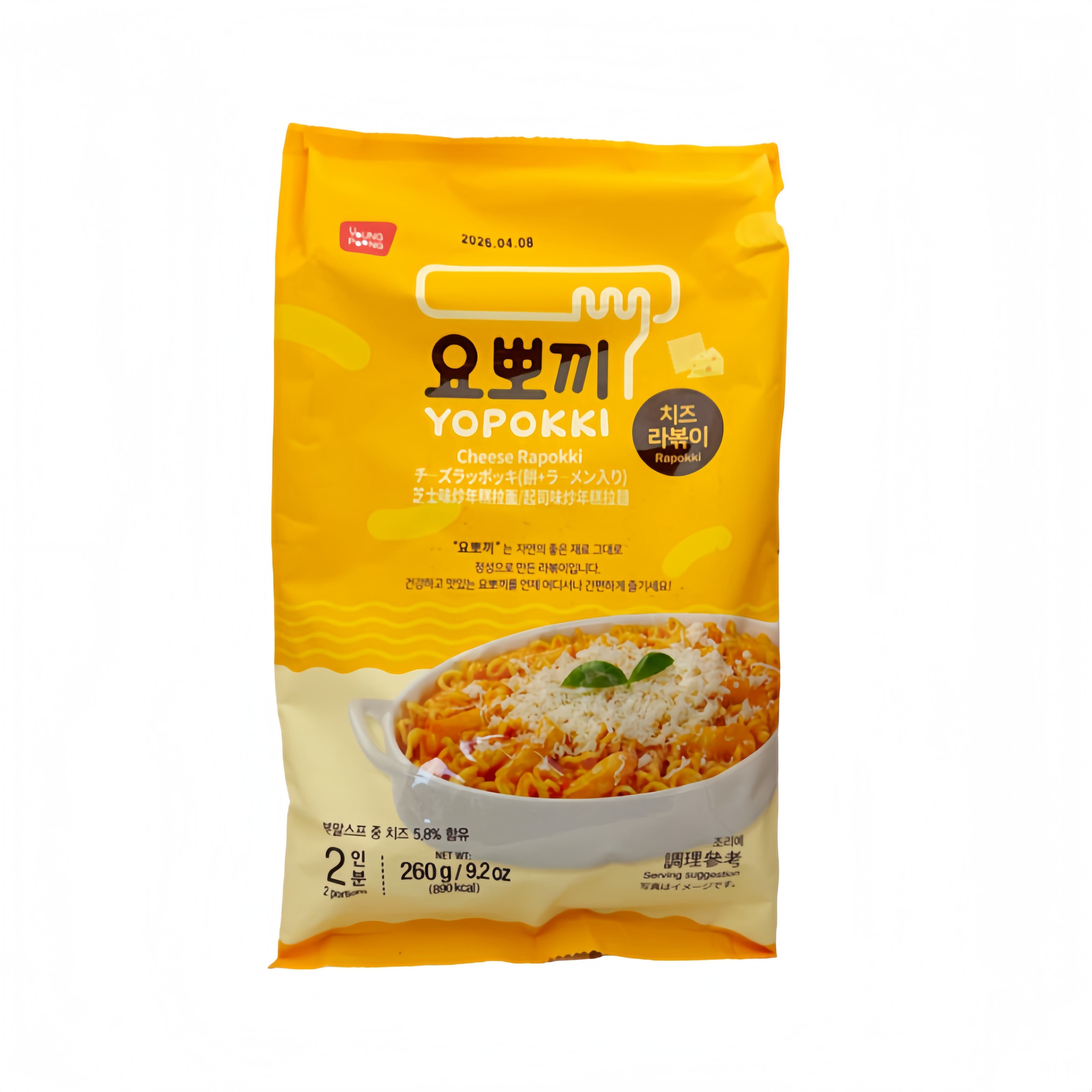 Riskaka / Ramen Cheese Smak 260g Yopokki Korea