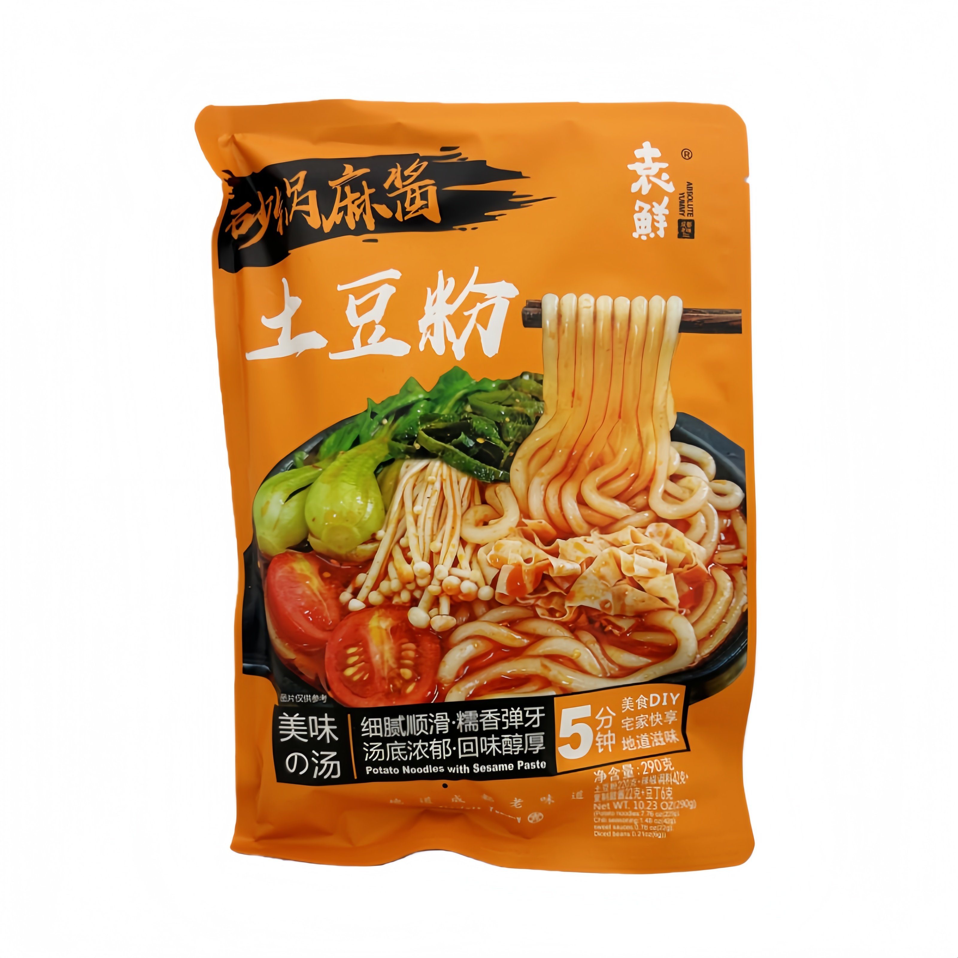 Potato Noodles With Sesame Flavor Sa Guo 290g Yuan Xian China