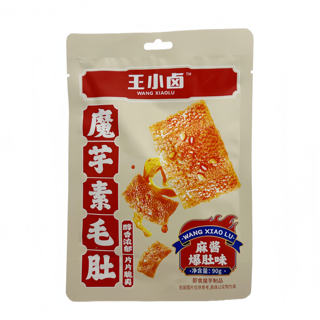 Konjac Snacks With Sesame Paste Flavor 90g Wang Xiao Lu China