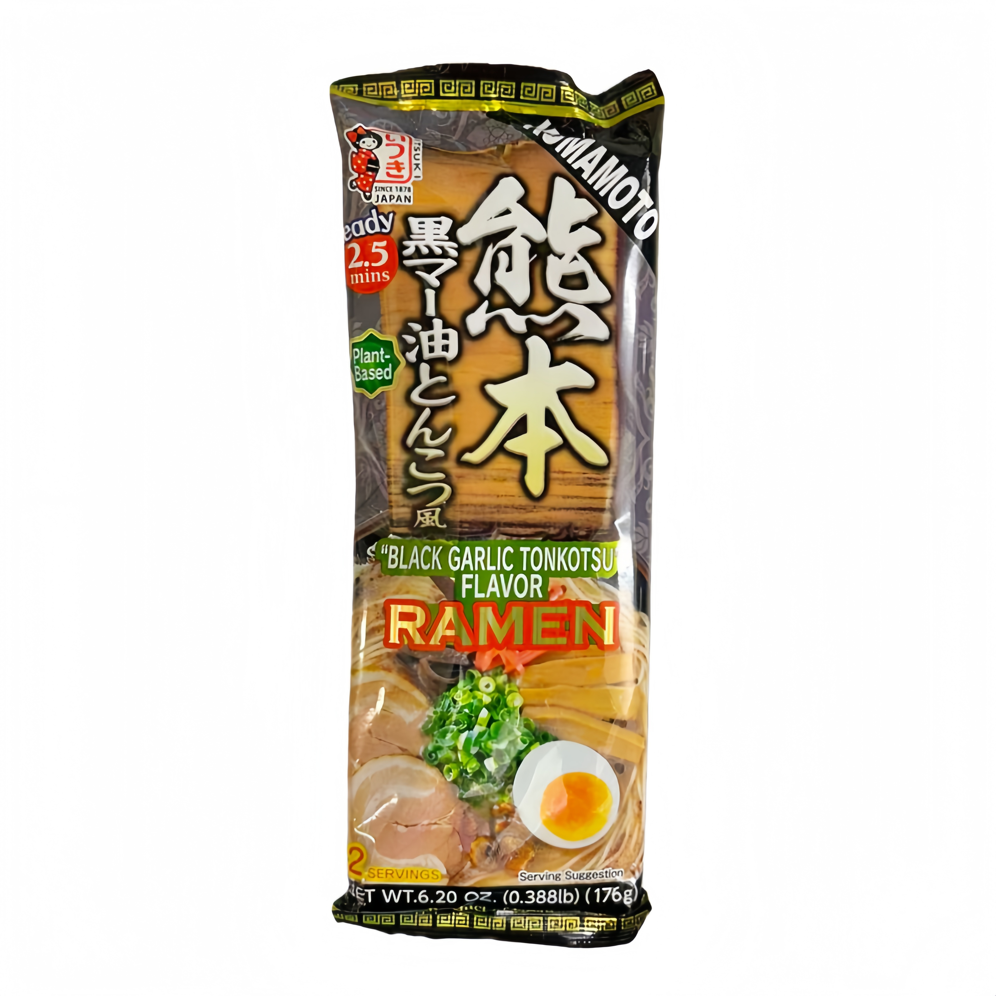 Instant Noodles Ramen Itsuki Kumamoto Kuroma-Yu Tonkotsu XB 176g Japan