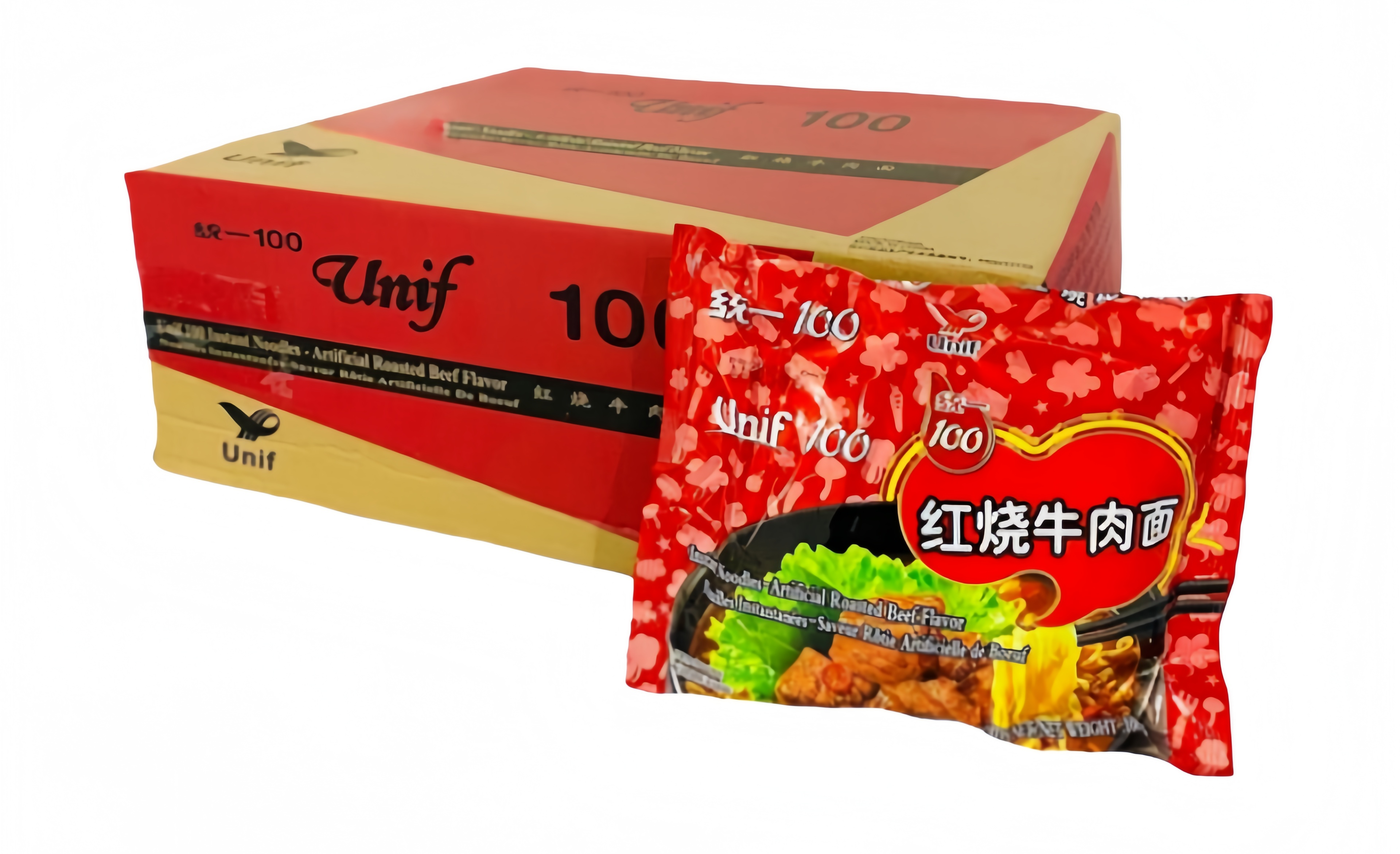 Snabbnudlar Med Bränserad Biff Smak 108gx24st/Krt Unif 100 Kina