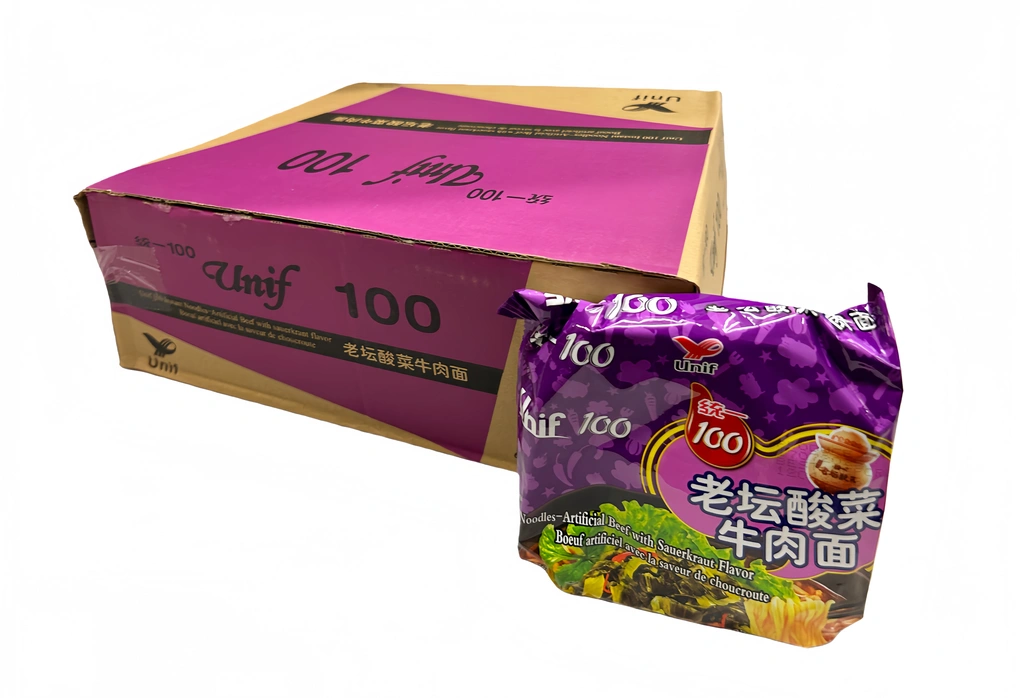 老坛酸菜牛肉面 119gx24st/箱 统一 Unif 100 中国