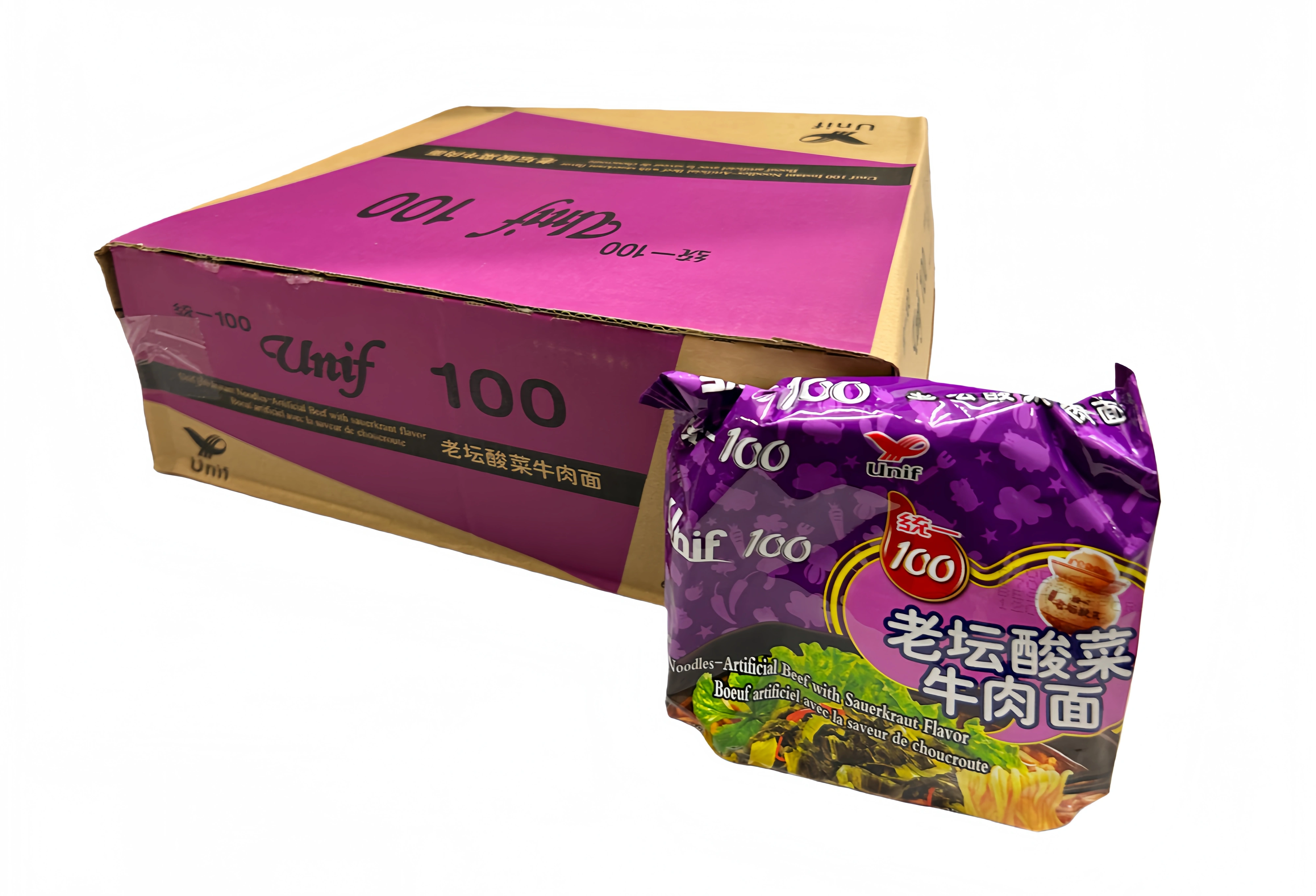 老坛酸菜牛肉面 119gx24st/箱 统一 Unif 100 中国