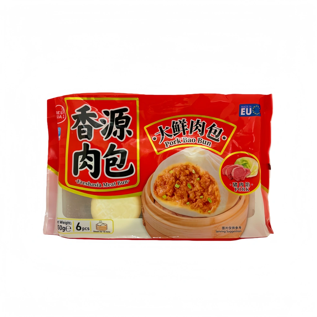 Ångkokt Bao Med Fläsk Fyllning Fryst 450g Freshasia Kina