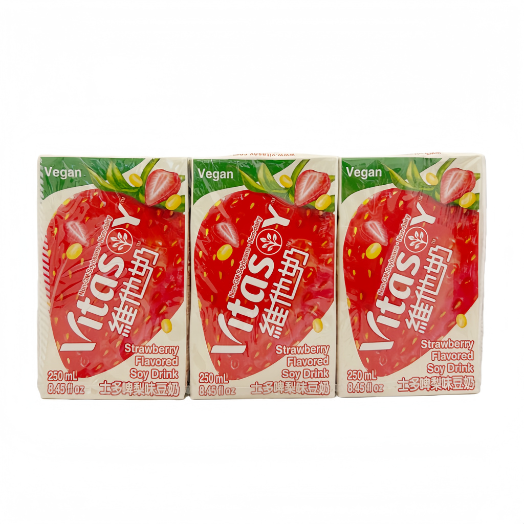Soy Drink With Strawberry Flavor 6x250ml/Pack Vita China