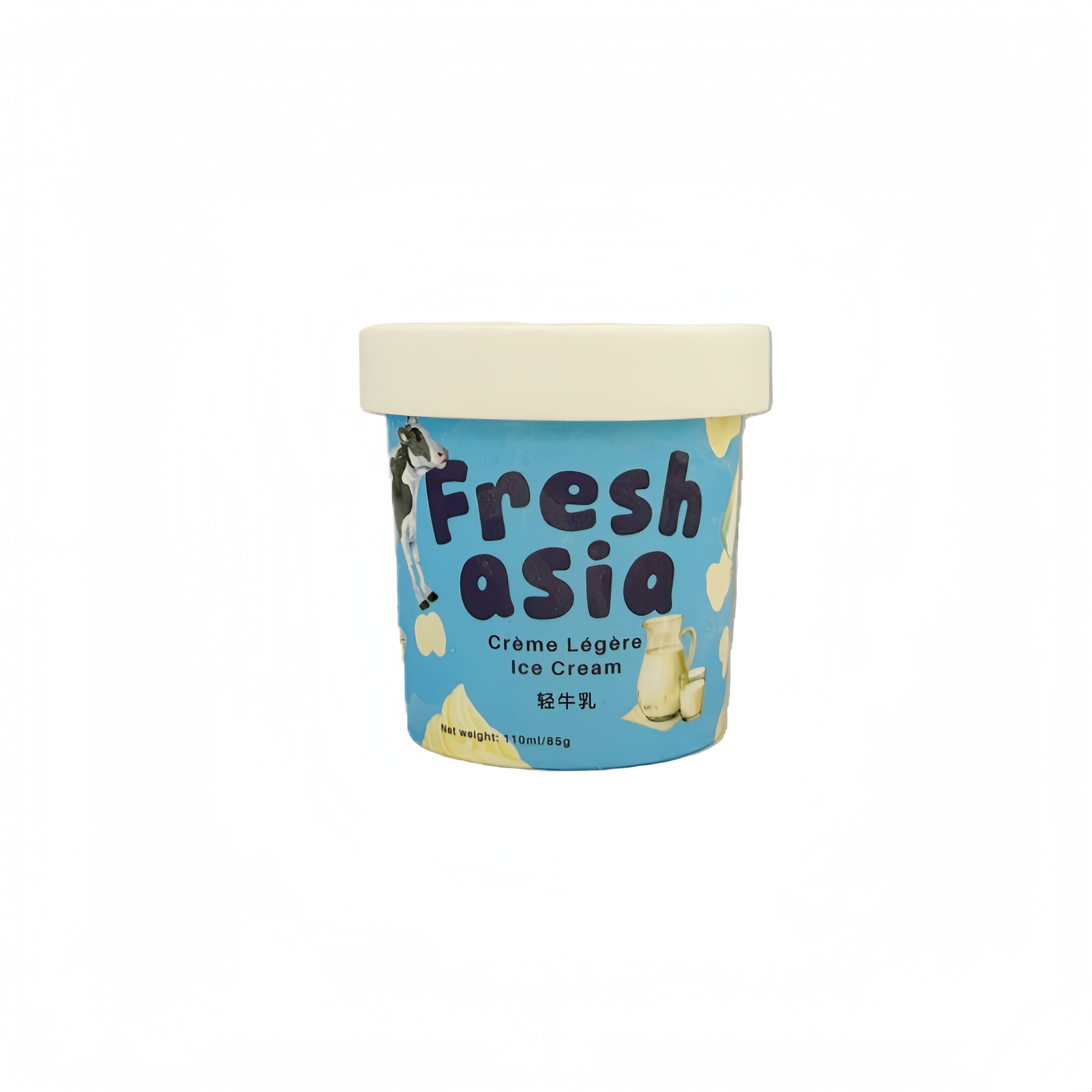 Ice Cream Light Cream Flavor Frozen 110ml Freshasia France
