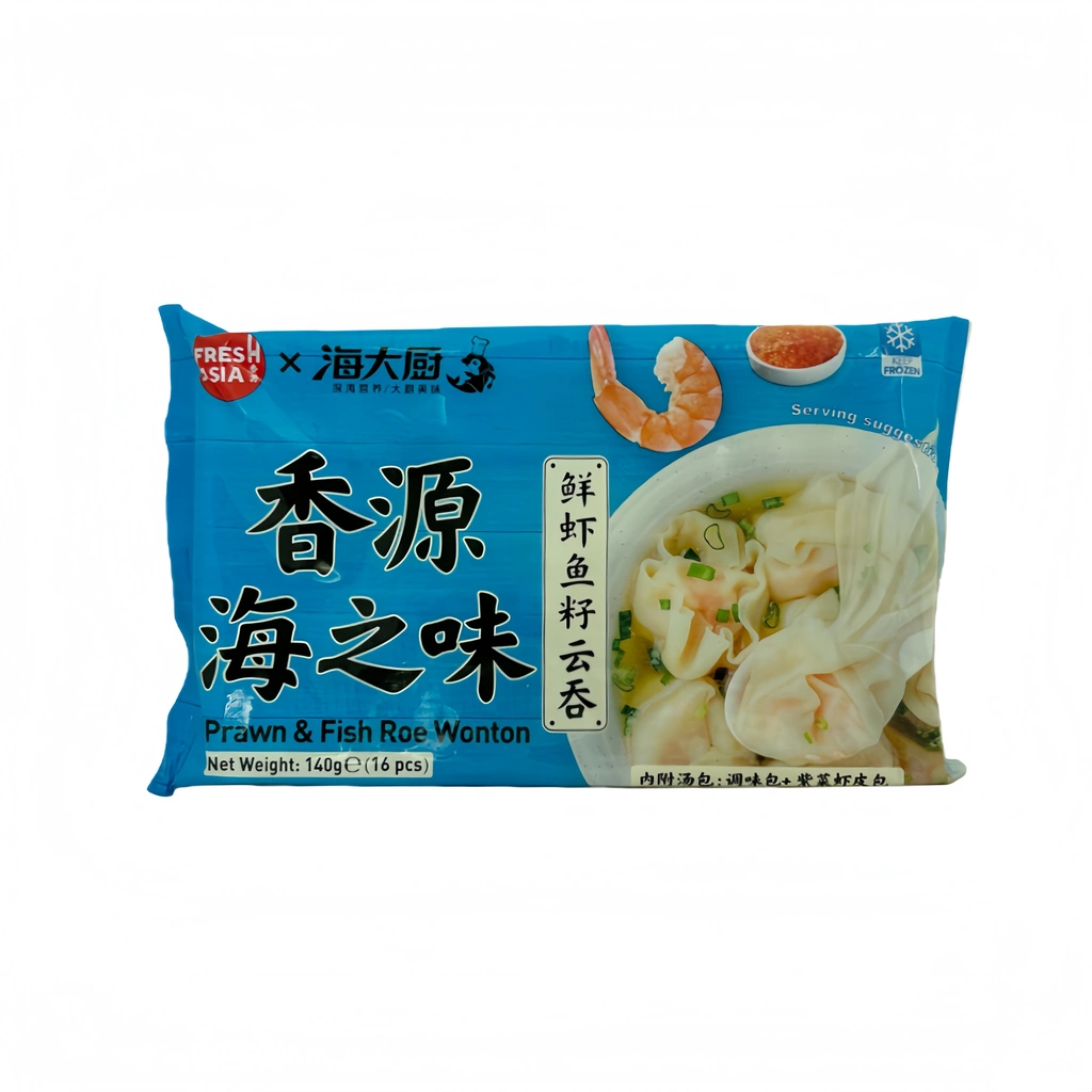 Wonton Premium Räkor & Fiskrom Frysta 140g Freshasia Kina