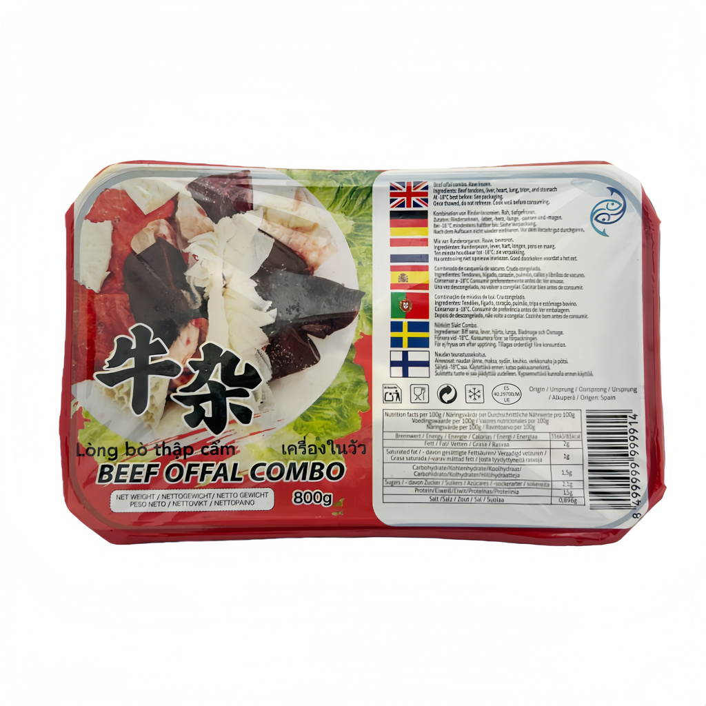 Beef Offal Mixed Combo Frozen 800g Long Bo Thap Cam Spain
