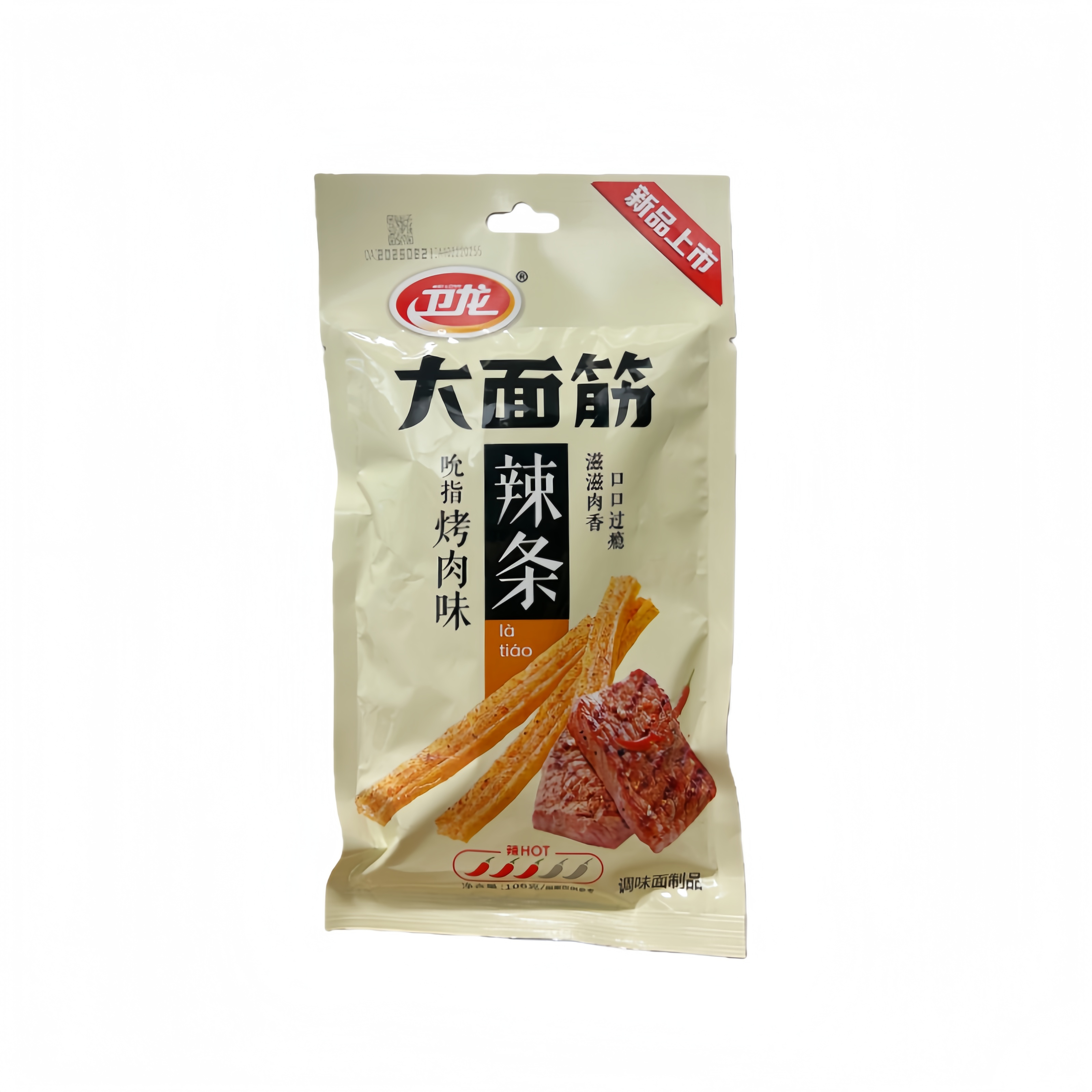 Gluten Snacks Spicy Strips BBQ Flavor 106g DMJ Wei Long
