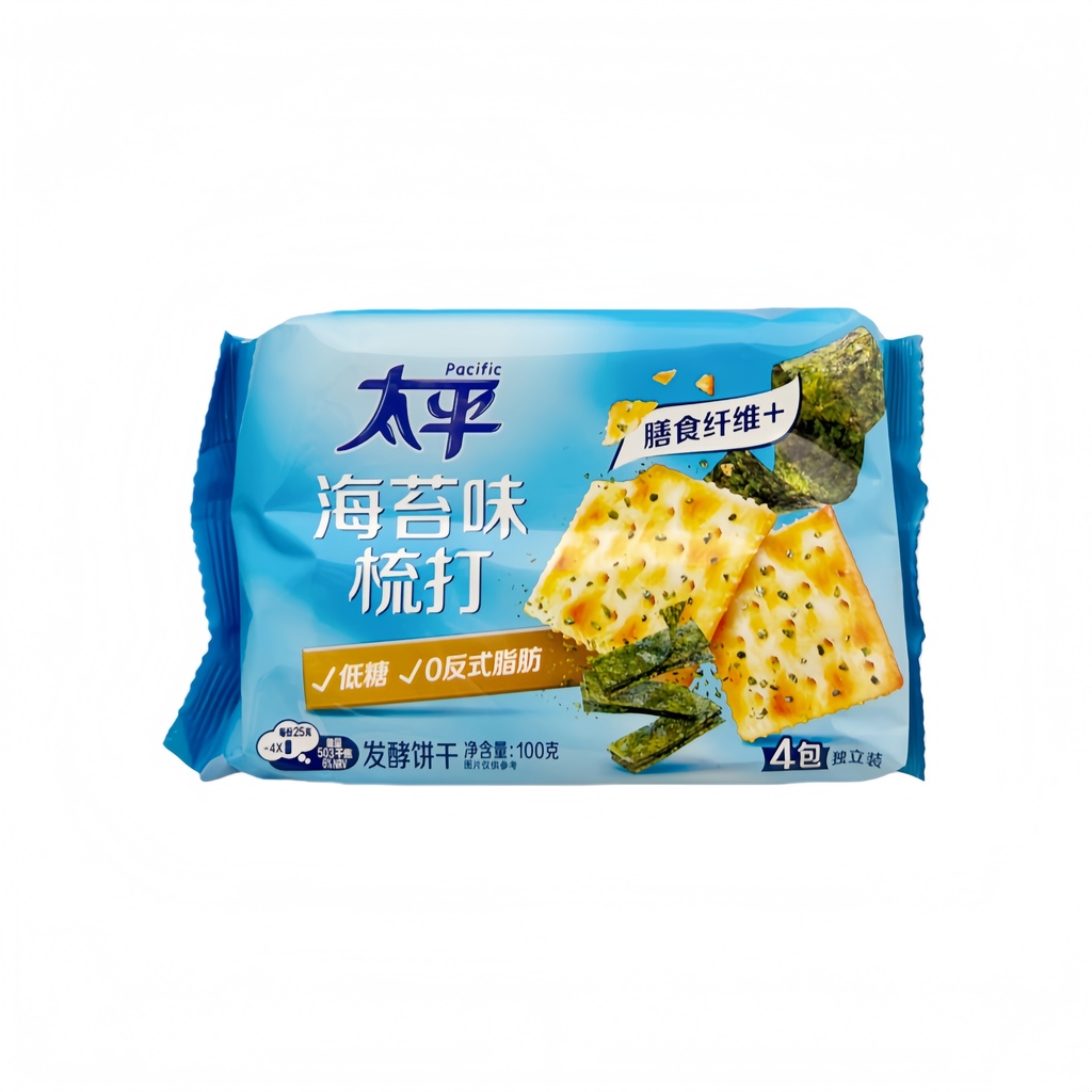 Cake Soda Biscuits With Seaweed Flavor 100g Pacific China