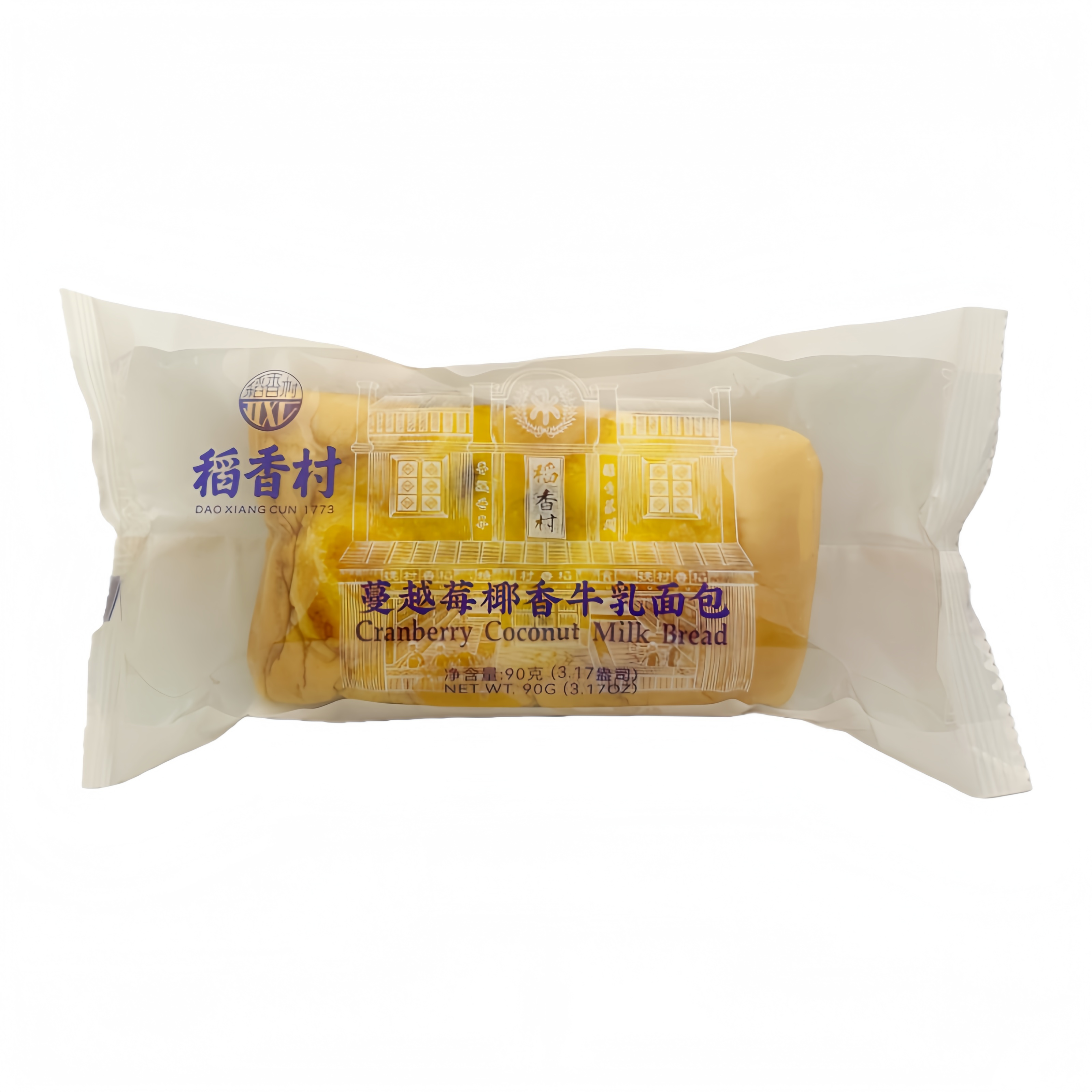 蔓越莓椰香牛乳面包 90g 稻香村 中国
