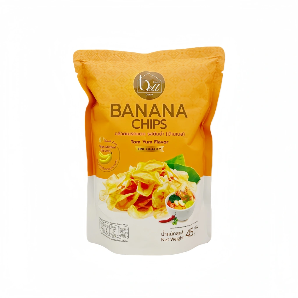 Banana Chips With Tom Yum Flavour 45g Bell Thailand