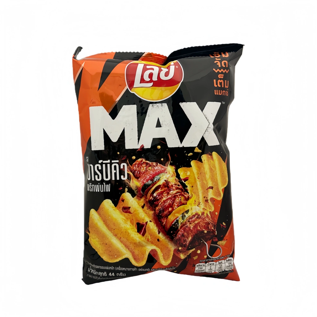 Potato Chips With Spicy BBQ Flavor 44g Lay's Max Thailand