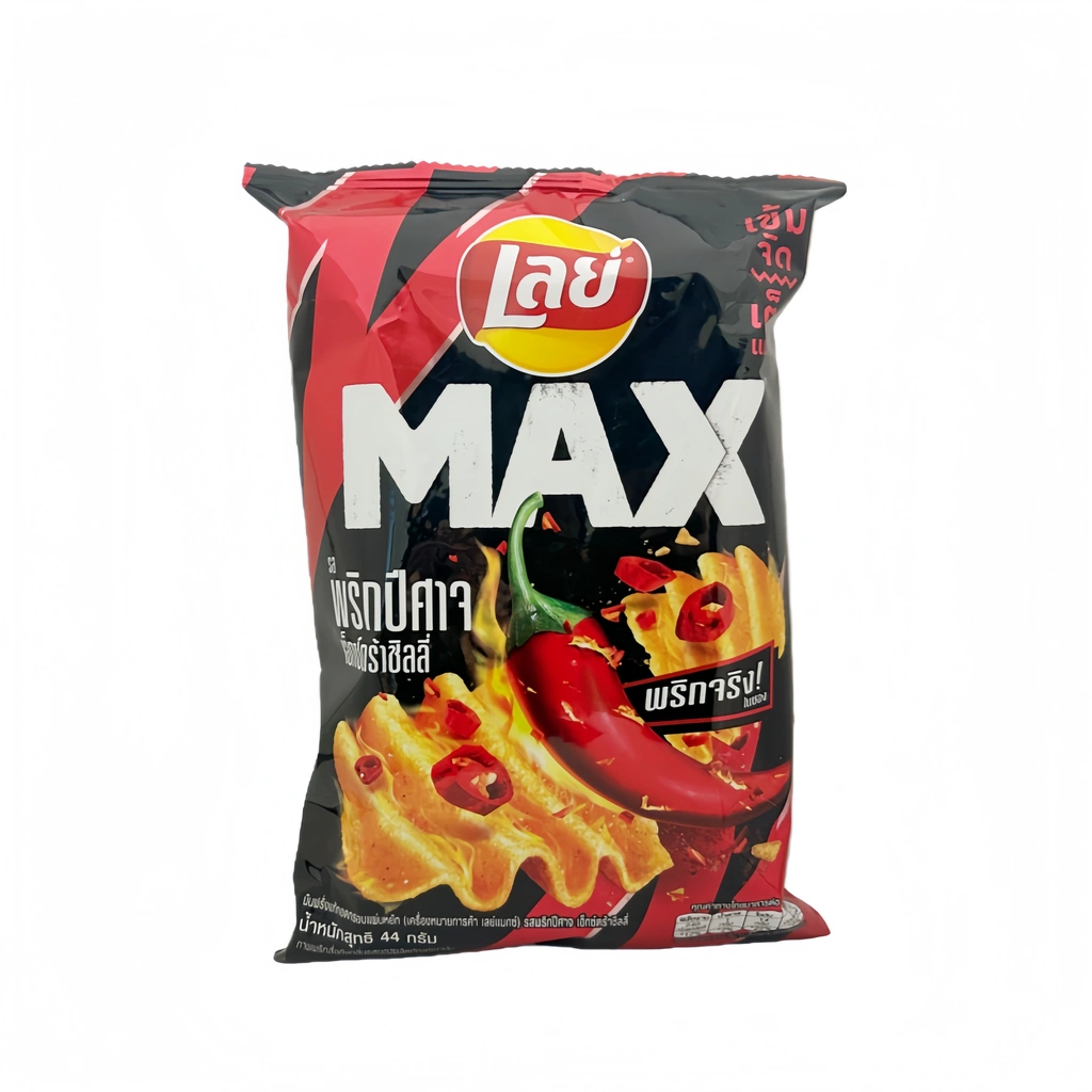 Potato Chips With Ghost Pepper Flavor 44g Lays Max Thailand