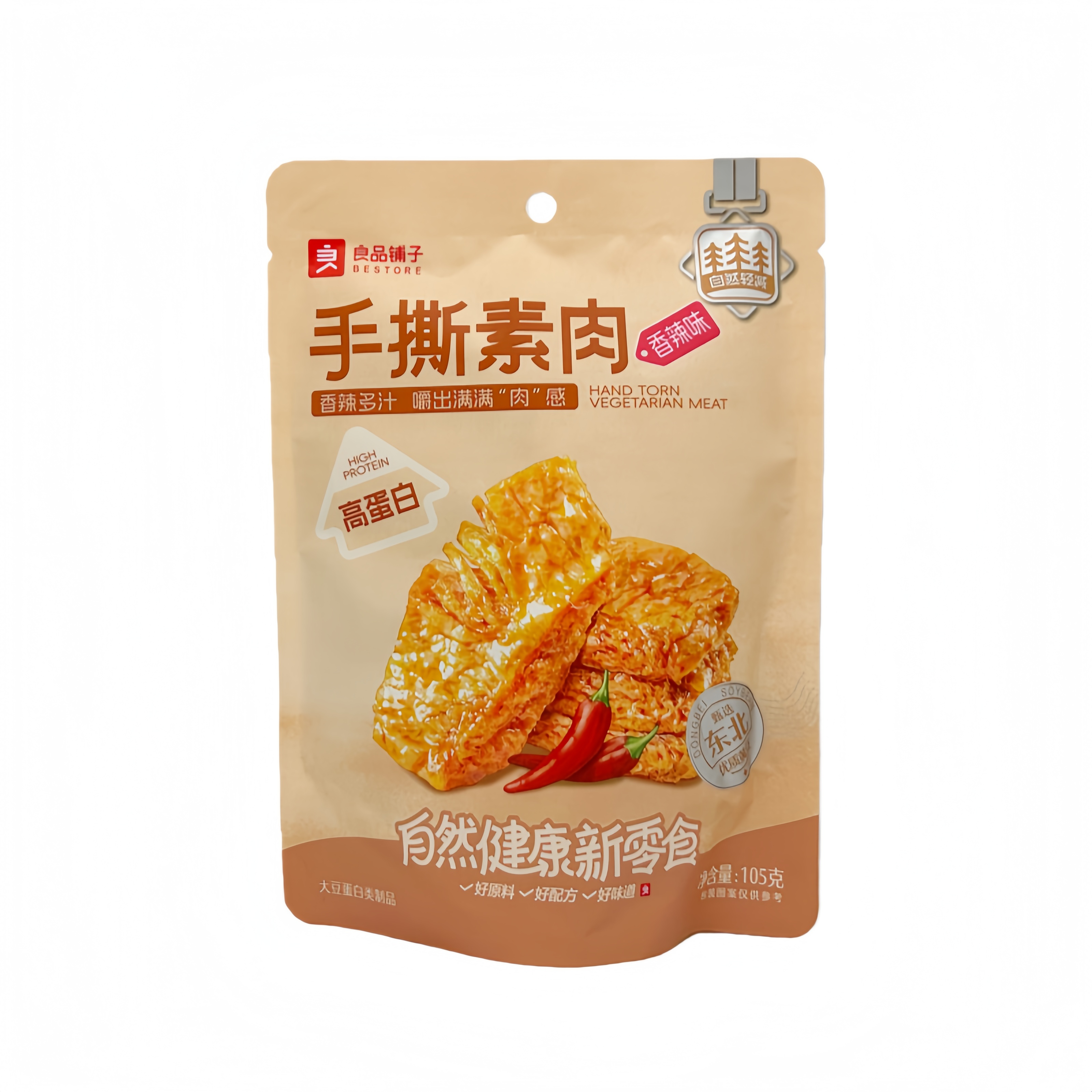 手撕素肉 香辣味 105g 良品铺子 中国