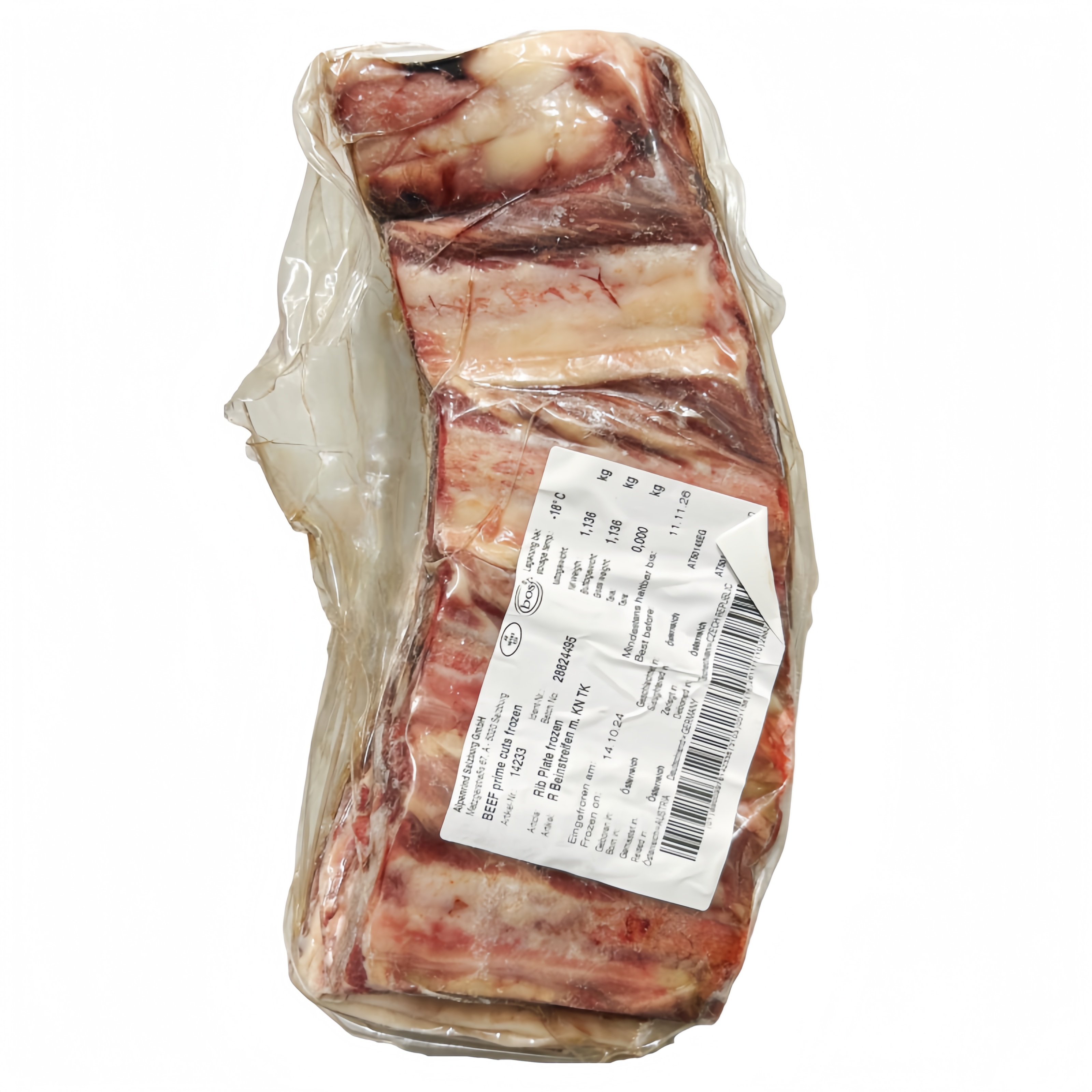 Nötkött Revben (Beef Loin Ribs) Fryst ca3kg，Priset avser på 3kg Österrike