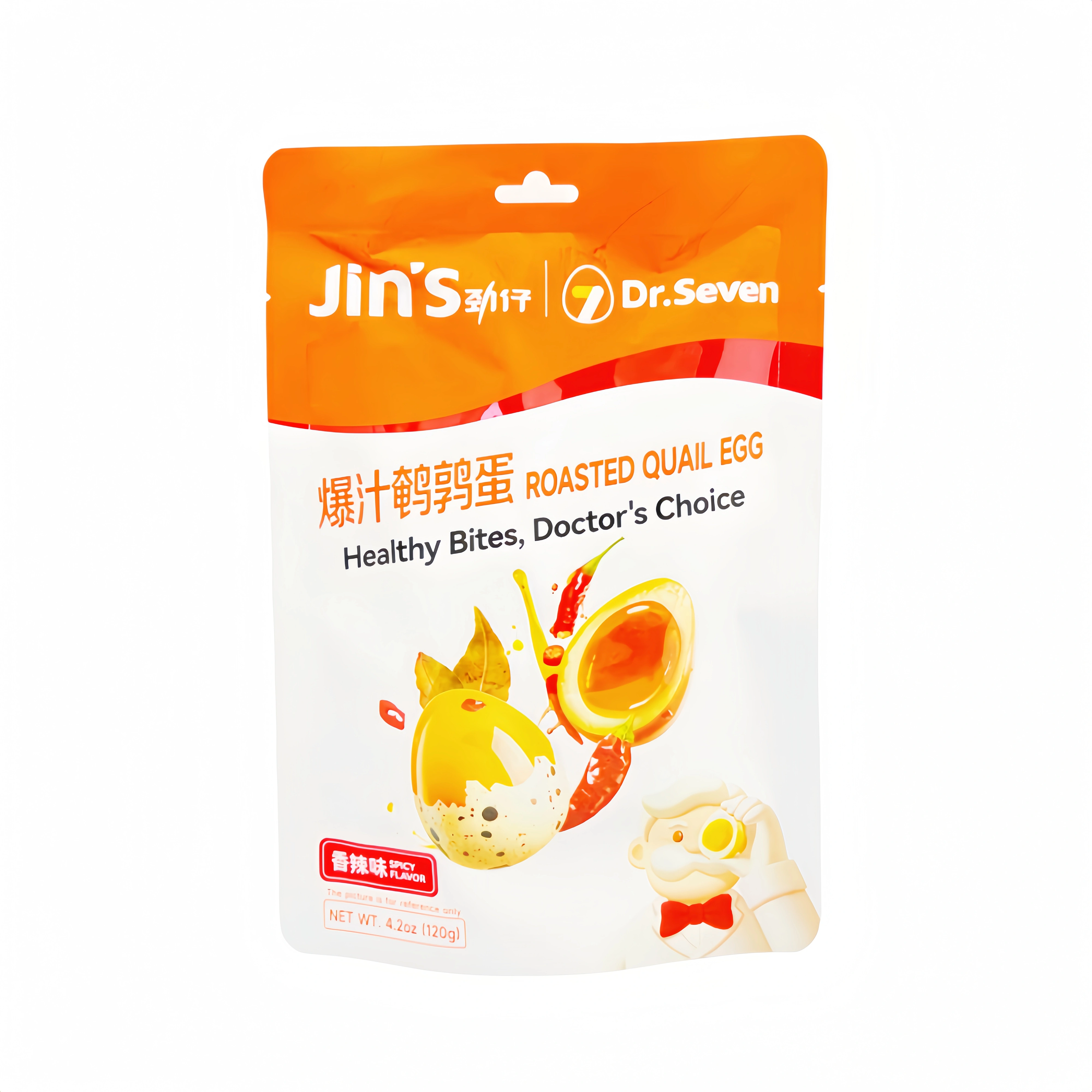 爆汁鹌鹑蛋 香辣味 120g 劲仔 中国