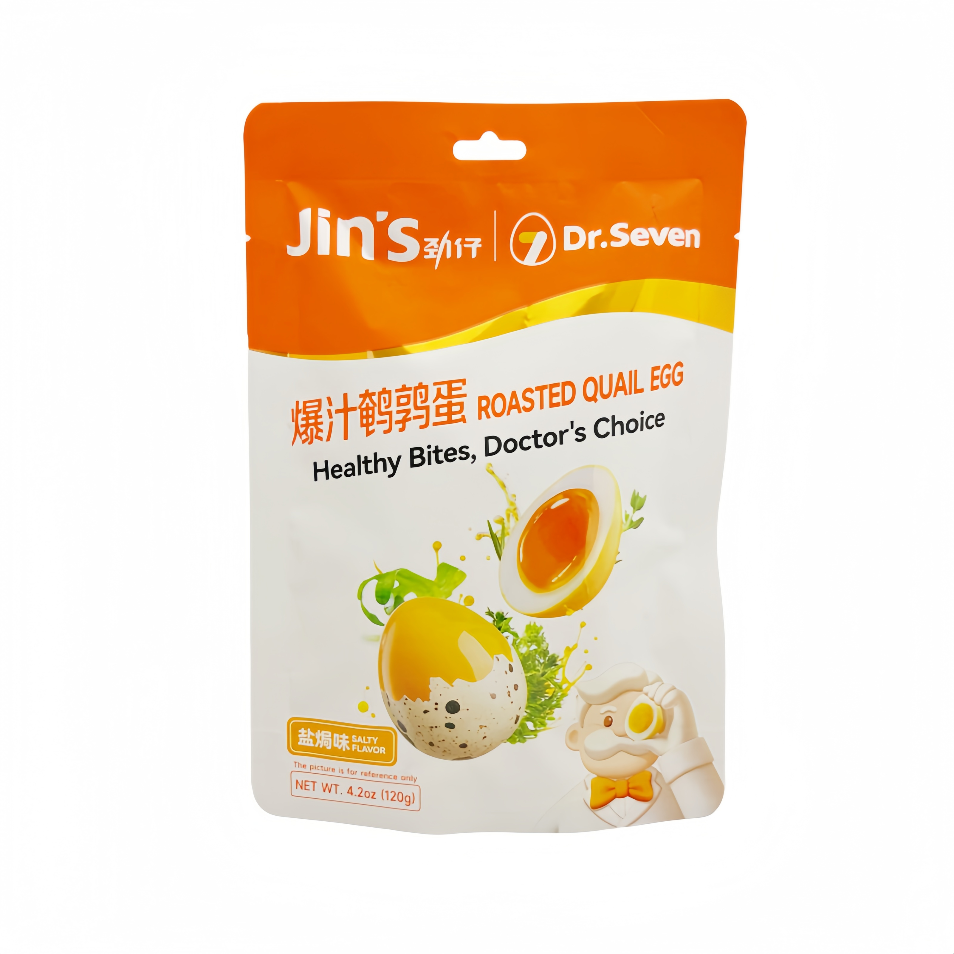 爆汁鹌鹑蛋 盐焗味 120g 劲仔 中国