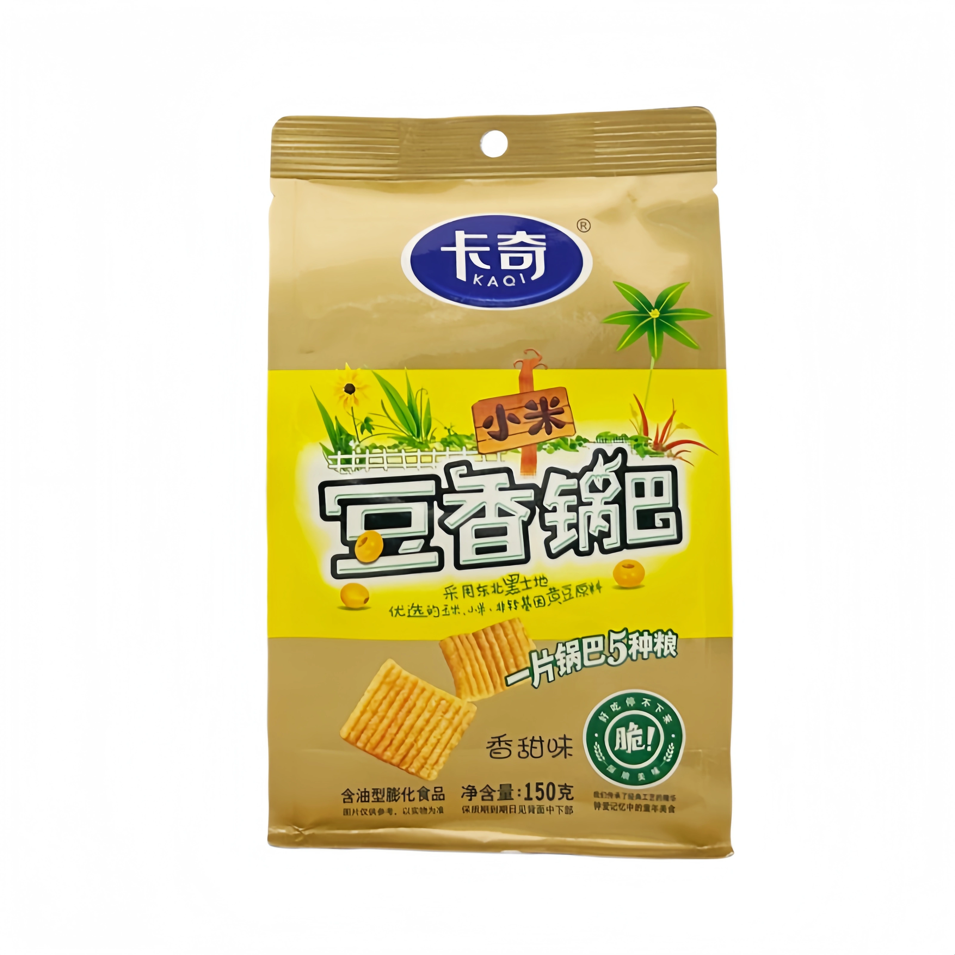 Snacks Krispigt Majs Guo Ba Bönedoft Söt 150g Kaqi Kina