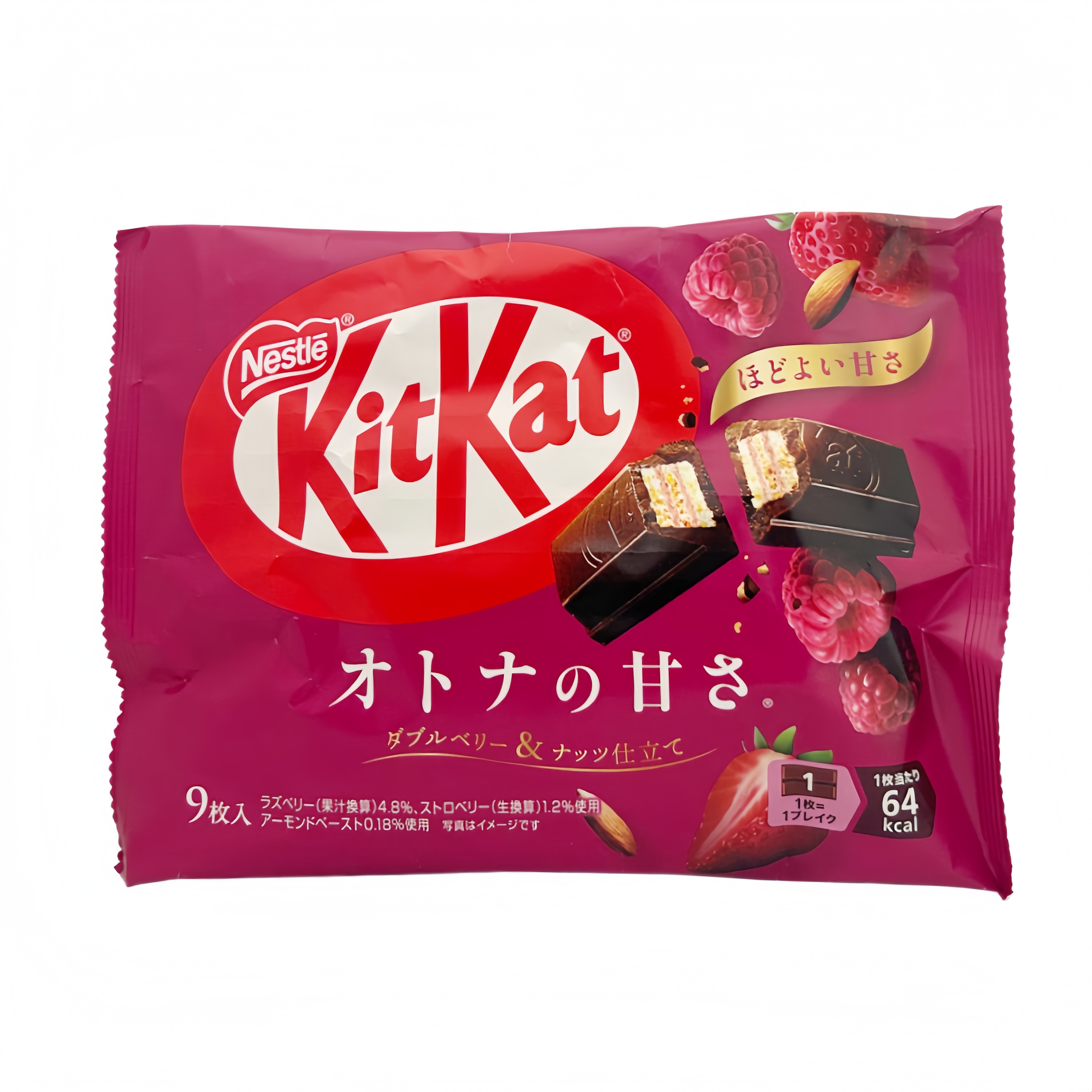 KitKat 覆盆子/草莓 & 坚果味 101.7g 日本