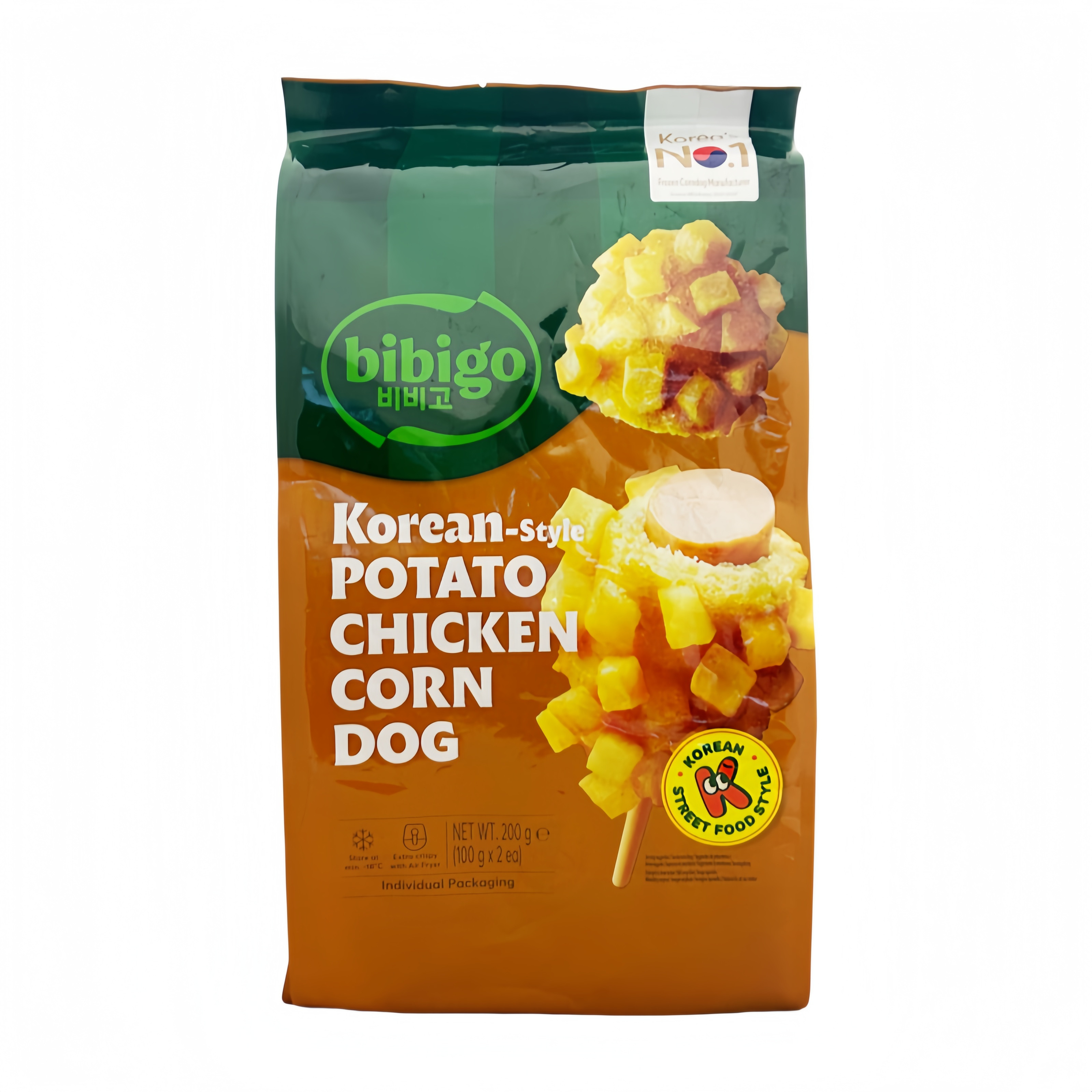 韩式鸡肉土豆玉米香肠 冷冻 200g Bibigo 韩国