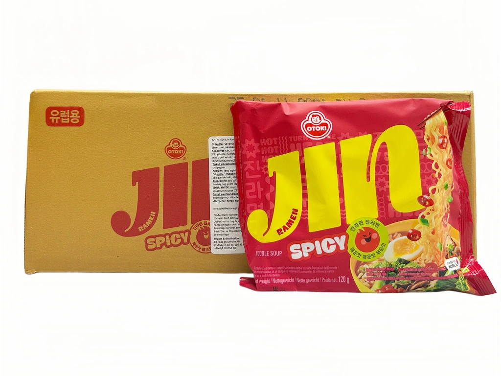 Jin Ramen Spicy 20x120g/Box - Ottogi Korea