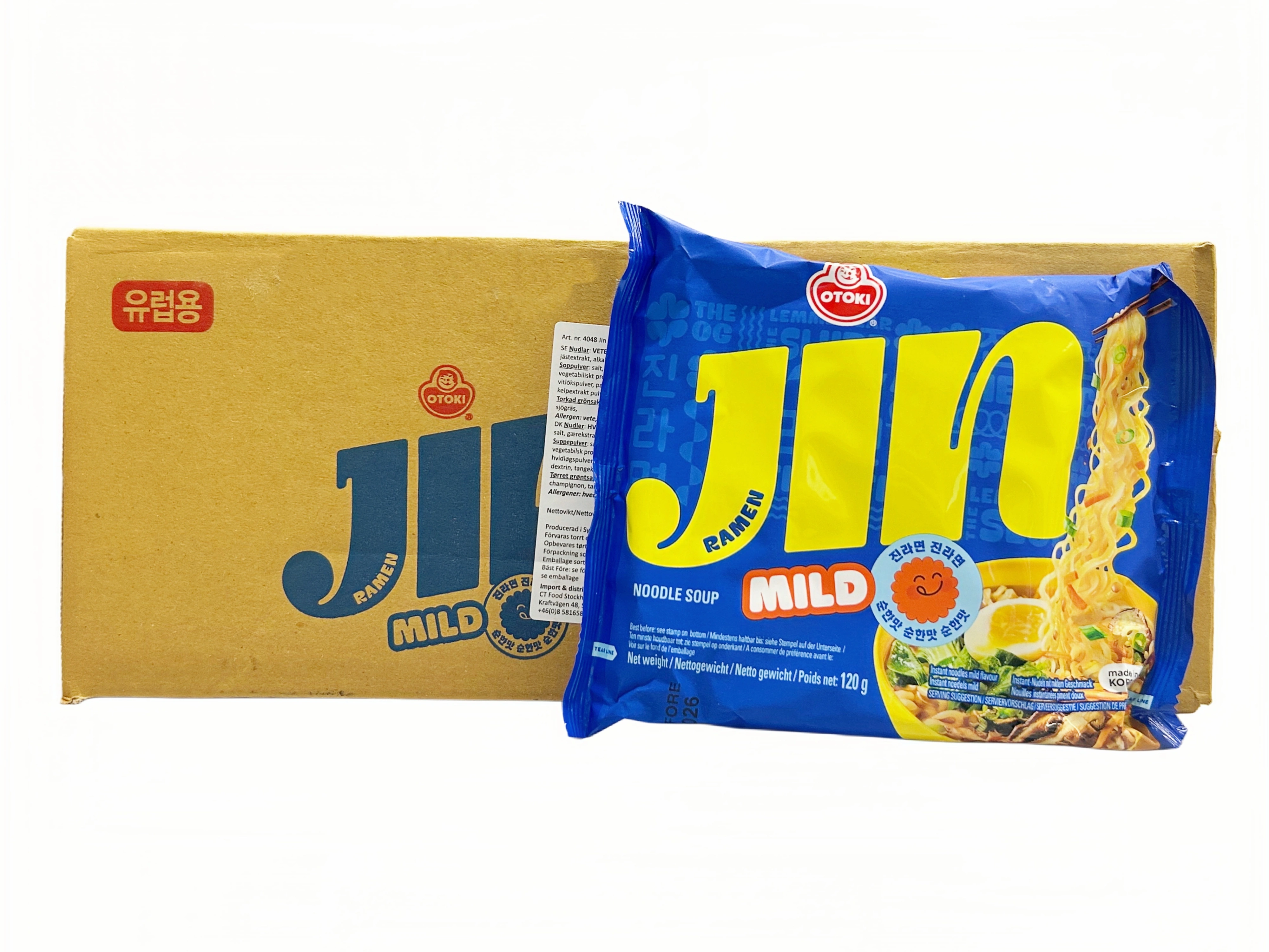 拉面 Jin Ramen Mild 20x120g/箱 Ottogi 韩国