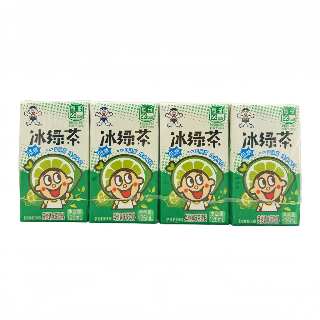 Drink Green Tea Light Sugar 125mlx4/Pack Want Want China