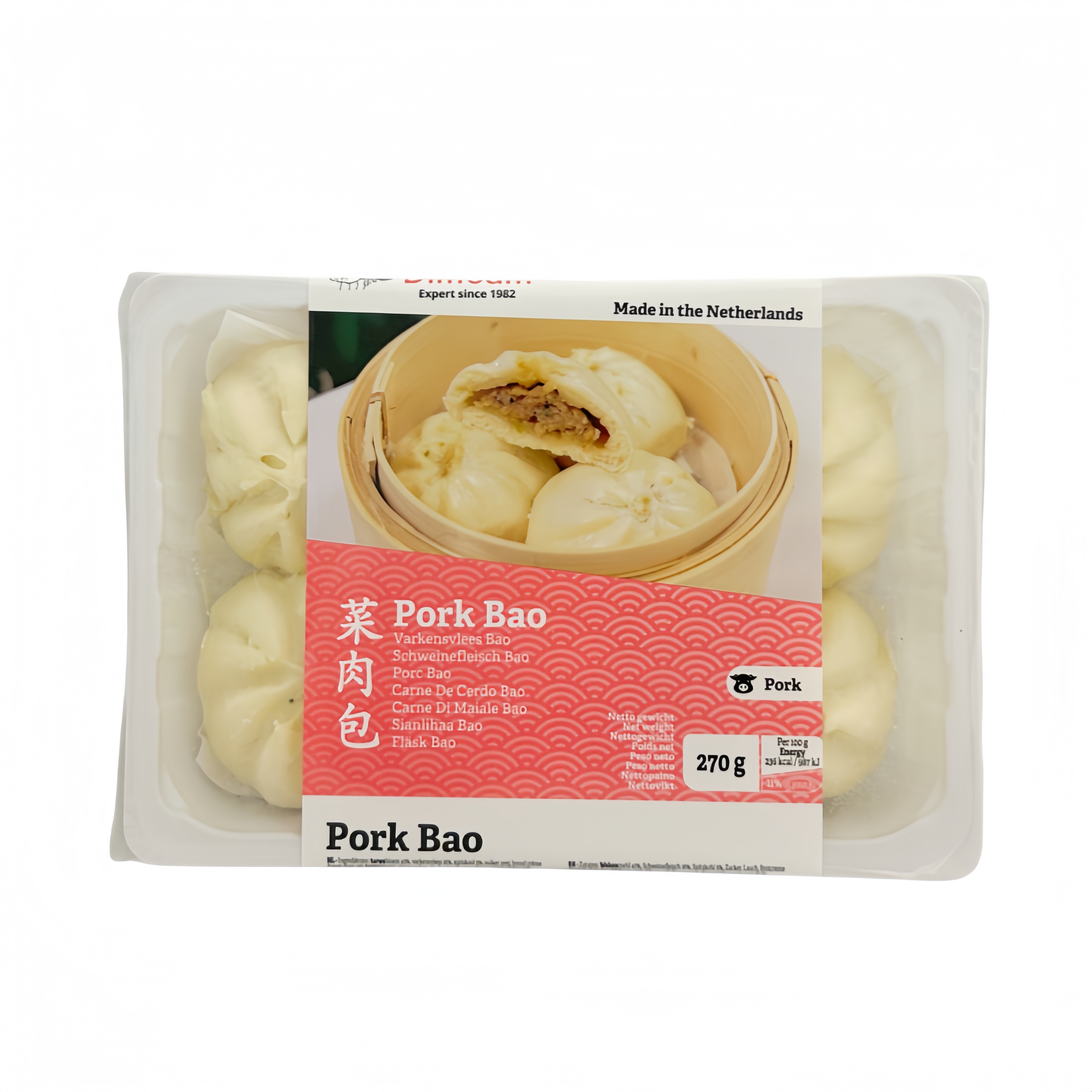 Fläsk Bao Fryst 270g Delico Netherländerna