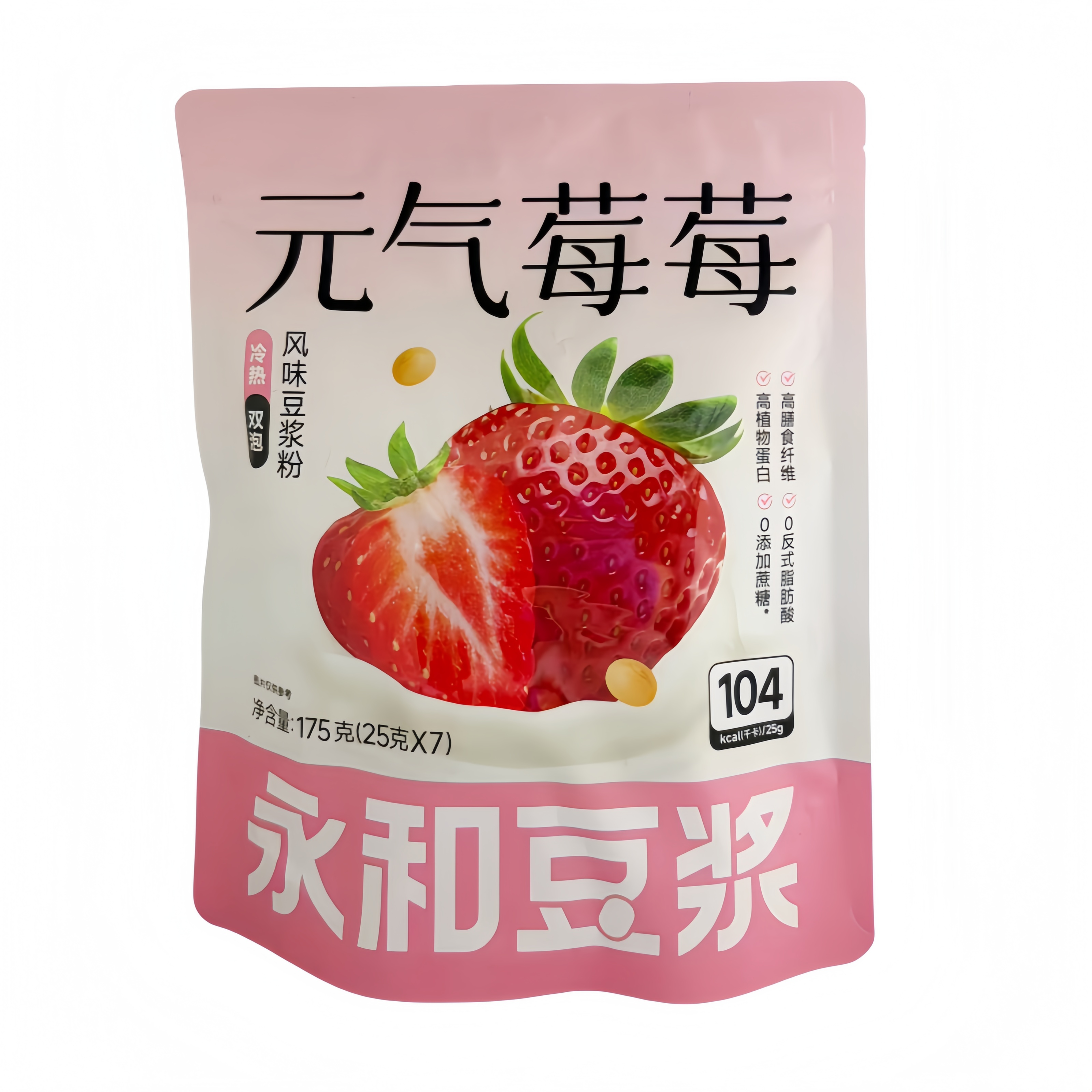 元气莓莓 风味豆浆粉 175g 永和豆浆 中国