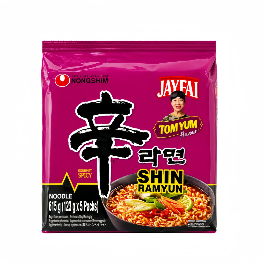 Snabbnudlar Shin Ramyun Tom Yum 123gx5st/Förp Nongshim Korea