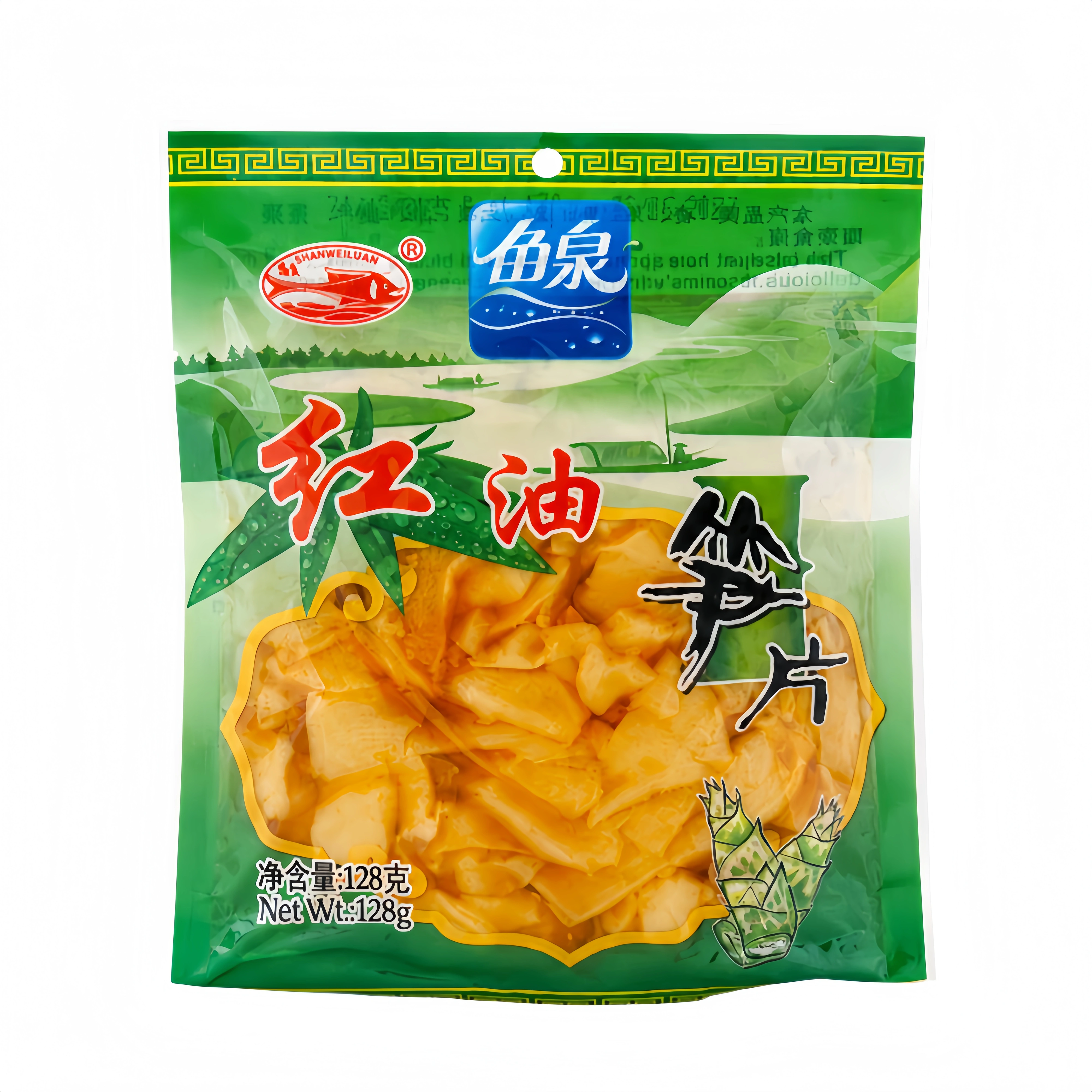 Bamboo Shoots Sliced ​​With Chili Oil 128g Fish Well China