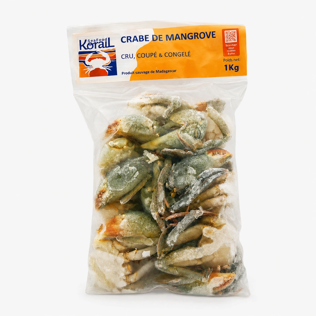 Mangrove Crab Bites Frozen 1kg Korail Seafood Madagascar