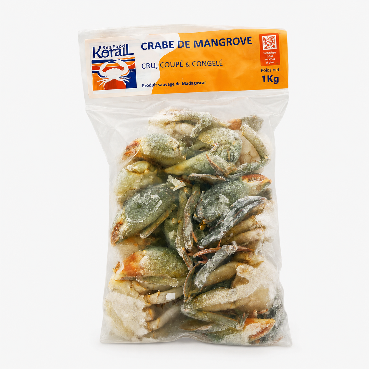Mangrove Crab Bites Frozen 1kg Korail Seafood Madagascar
