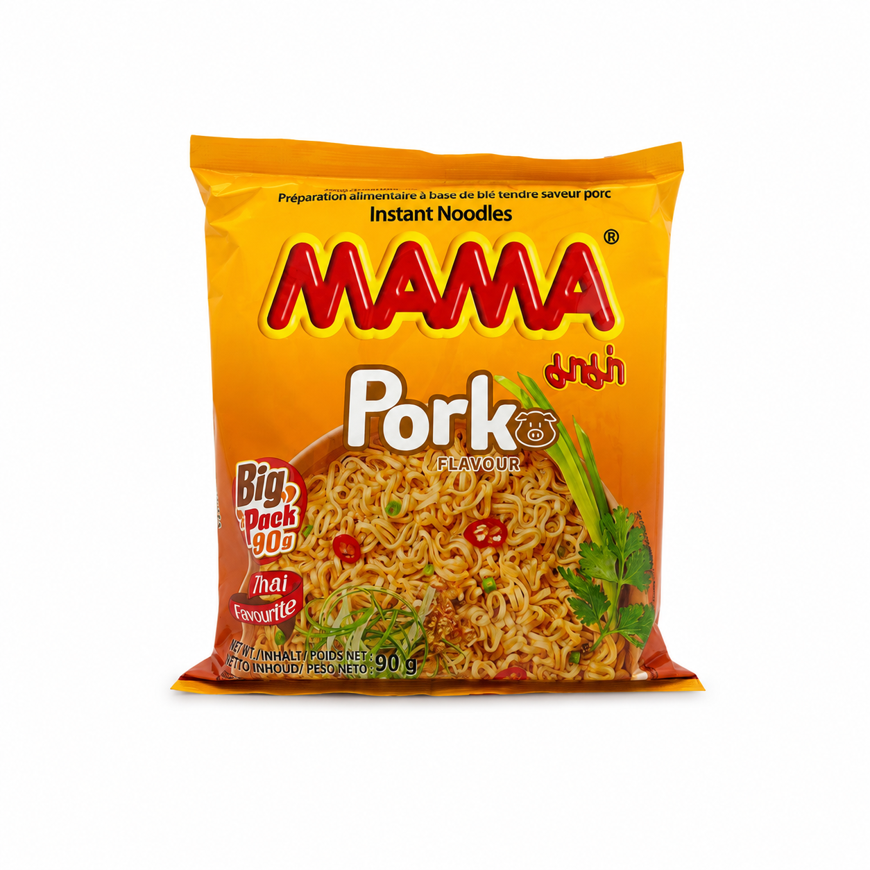 Snabbnudlar Fläsk Smak 90g Mama Thailand