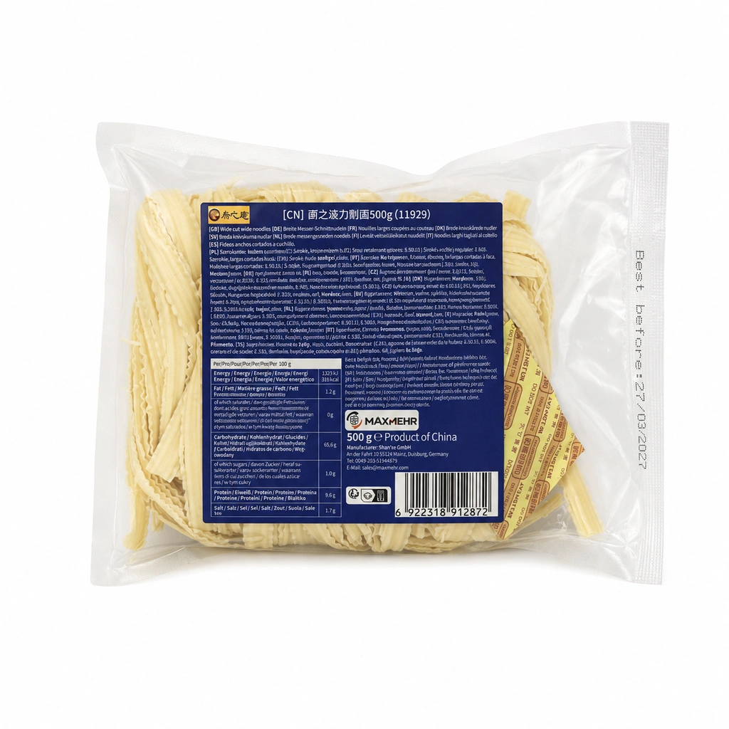 Breda Knivskurna Nudlar 500g Chu Zhi Xuan Kina
