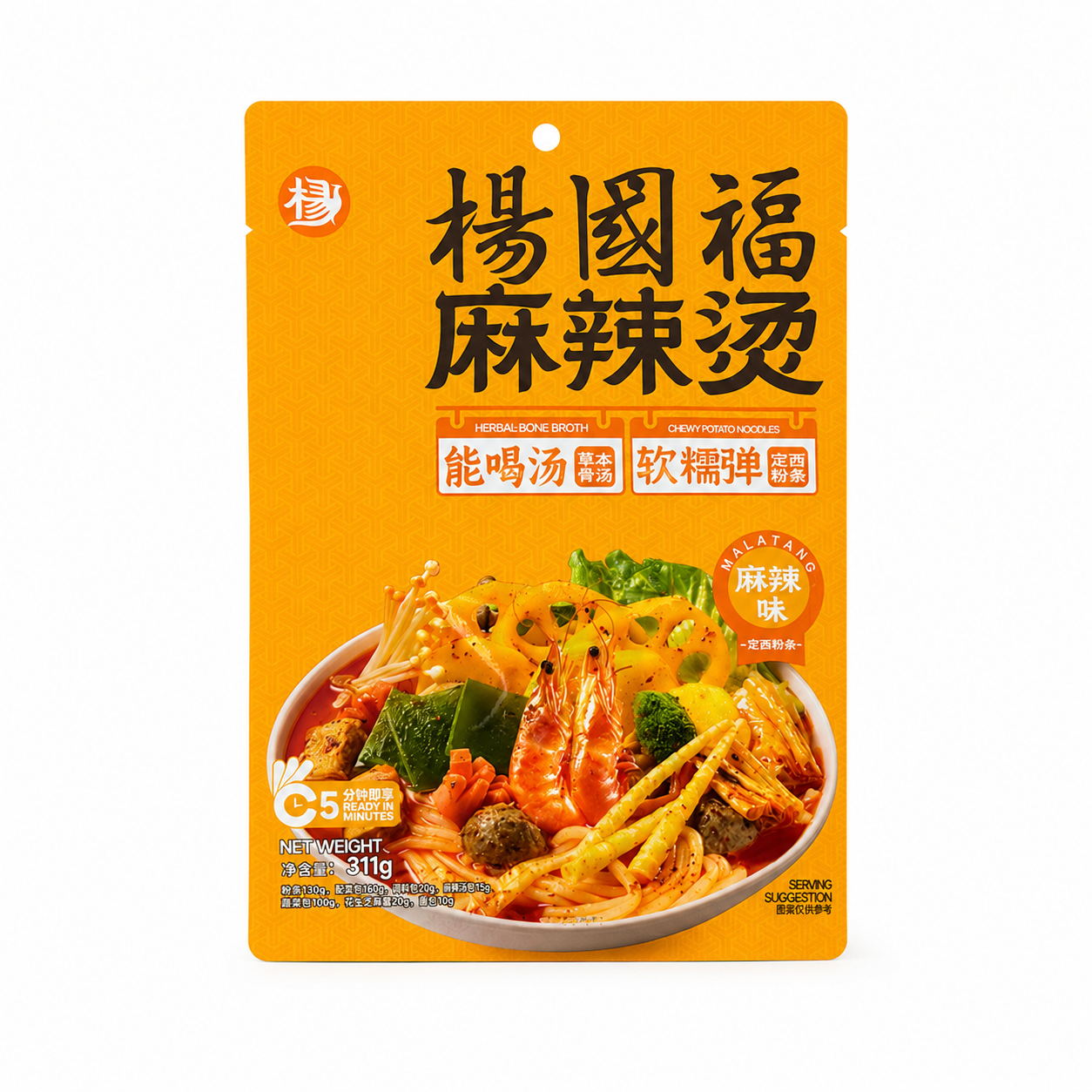 麻辣烫 麻辣粉 311g 杨国福 中国