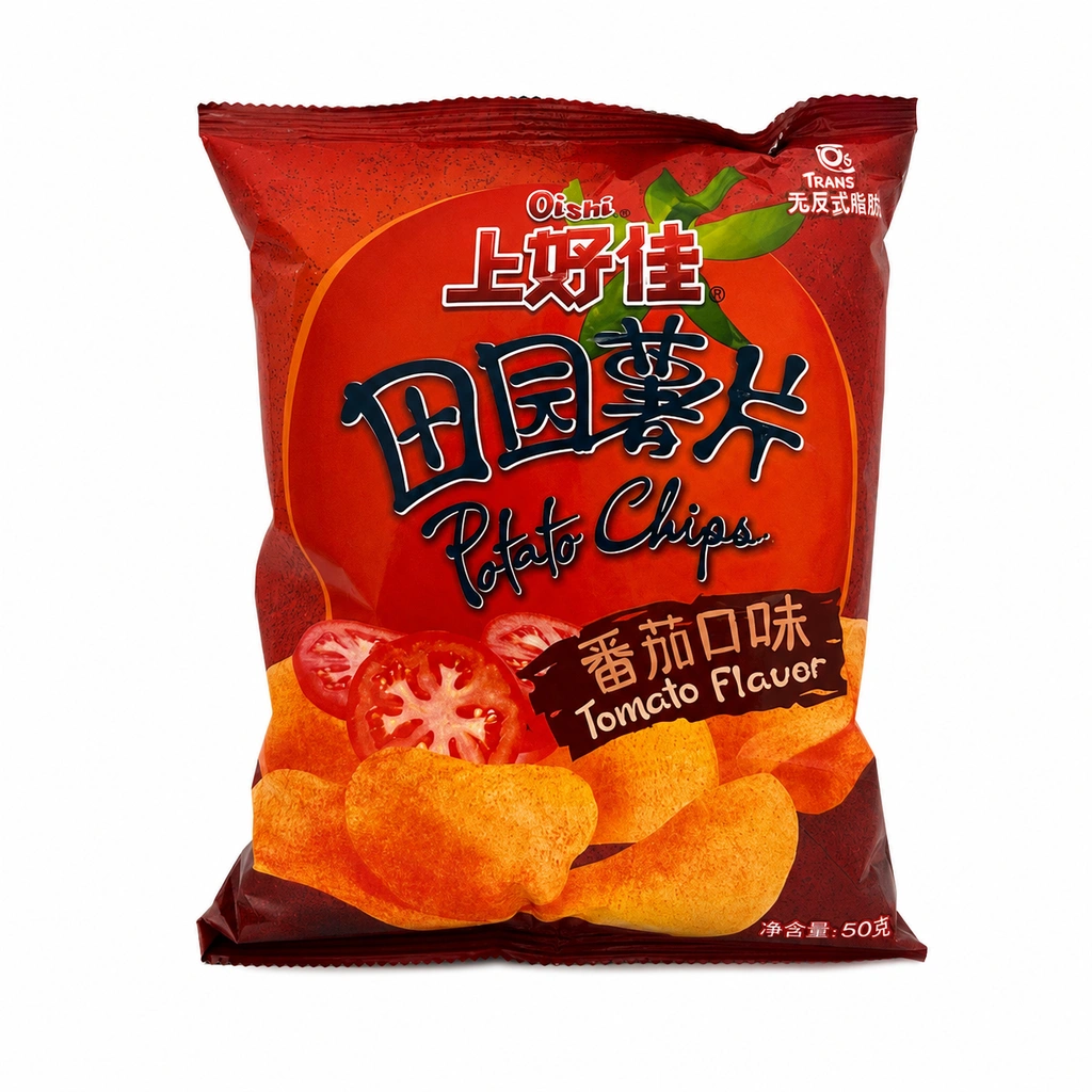 Snacks Potato Chips With Tomato Flavor 50g Oishi-Shang Hao Jia China