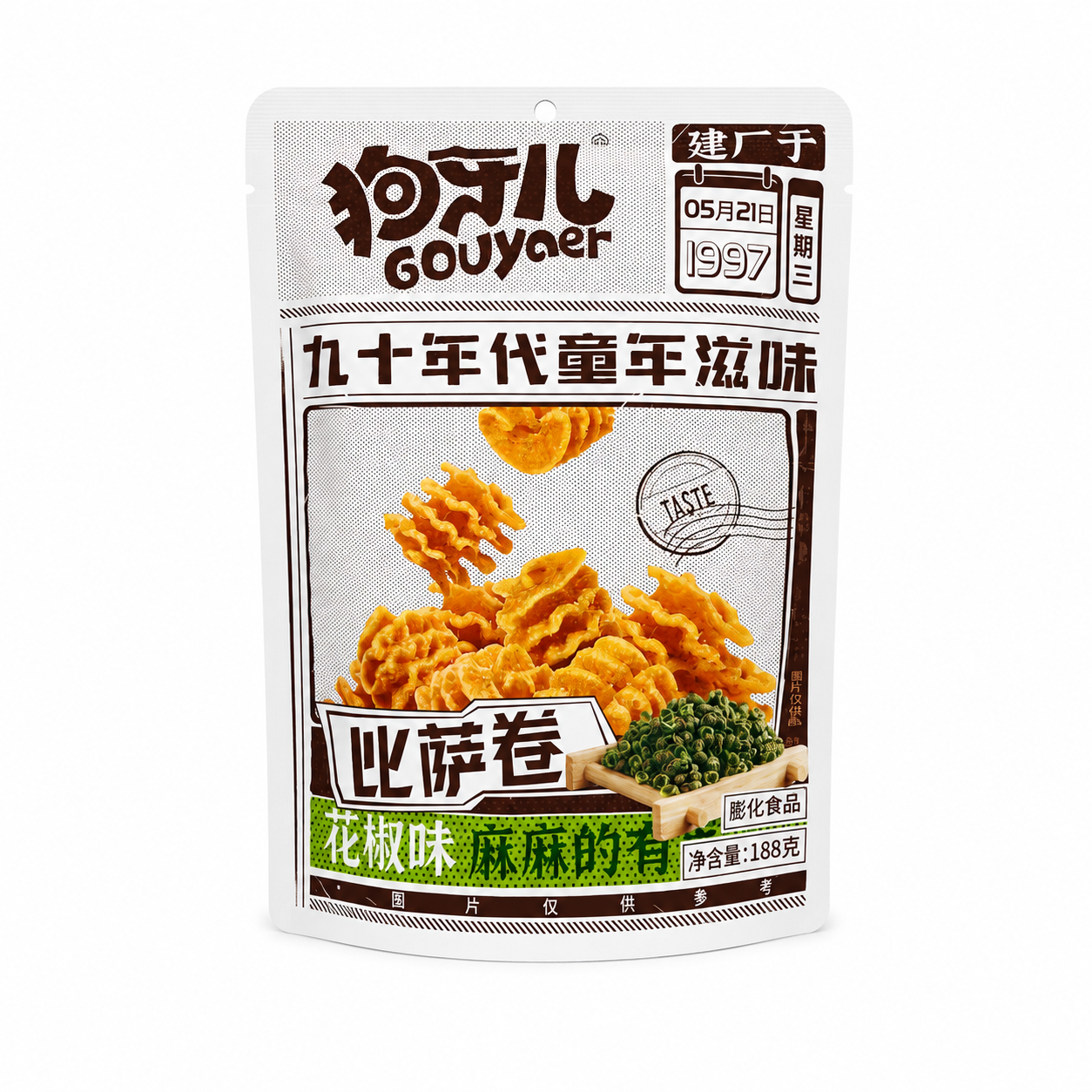 比萨卷 花椒味 188g 狗牙儿 中国