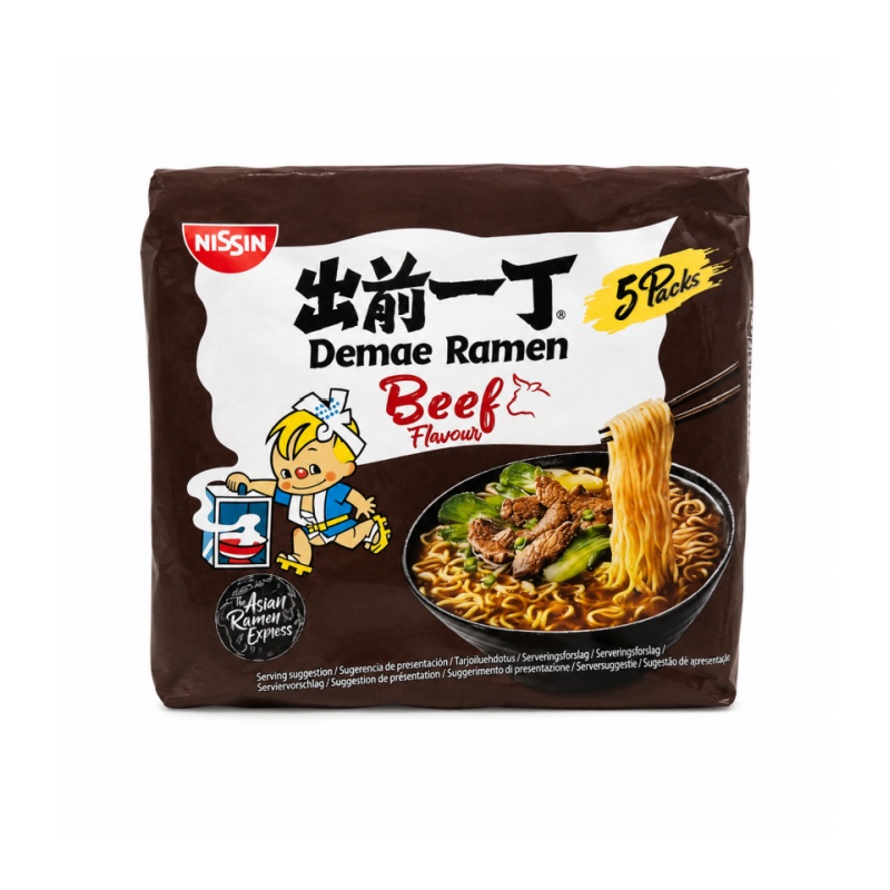 Snabbnudlar Kryddigt Biffsmak 100gx5/Förp Nissin Japan