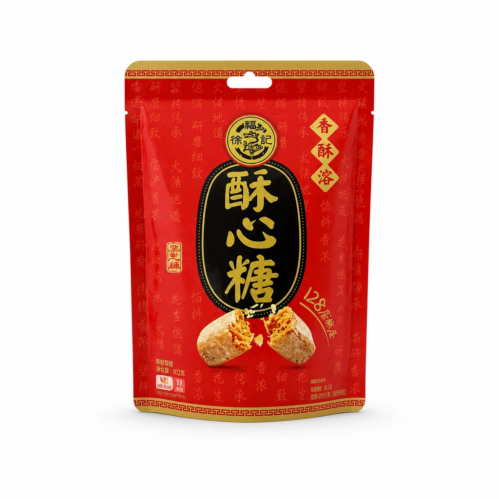 Crunchy Biscuits With Peanuts and Sesame 102g Xu Fu Ji China