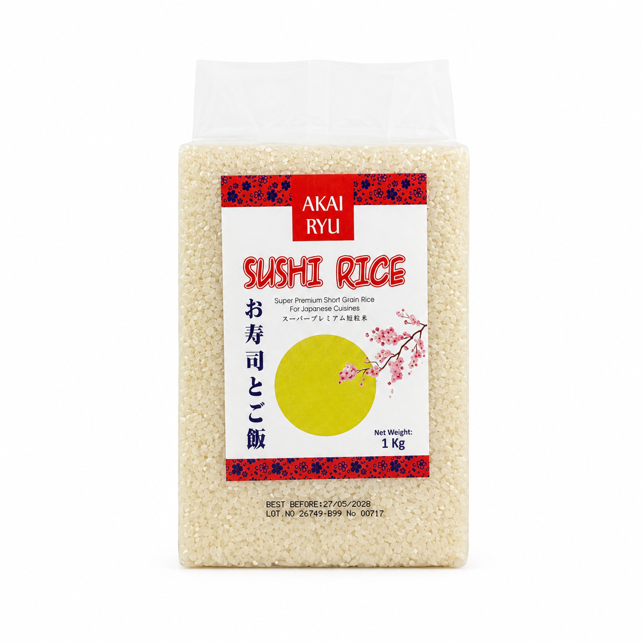 Sushi Ris Kortkornigtris Runt 1kg Akai Ryu Vietnam