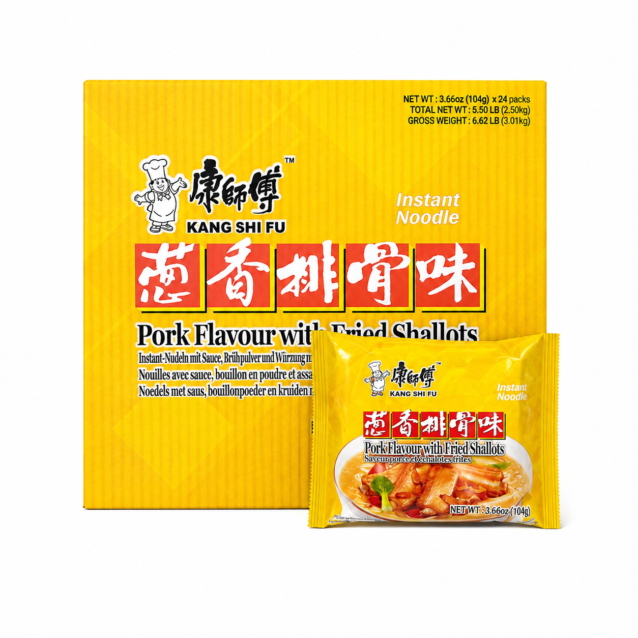 葱香排骨味方便面 104gx24st/箱  康师傅 中国
