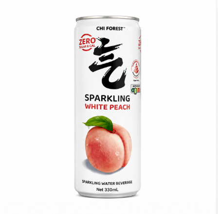 Sparkling Water With Peach Taste 330ml Yuan Qi Sen Lin China