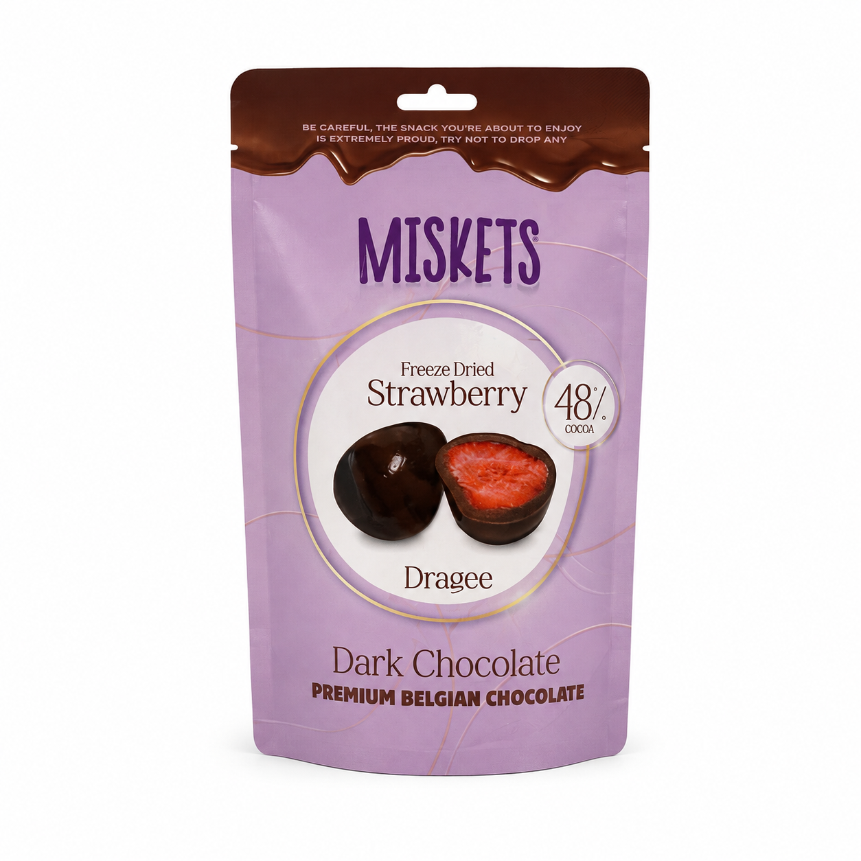Freeze Dried Strawberries With Dark Chocolate 80g Miskets Turkey