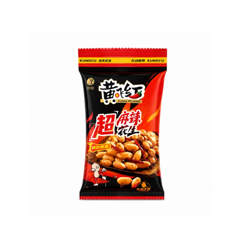 Snacks Extra Spicy Peanuts Hot 67g Huang Fei Hong China