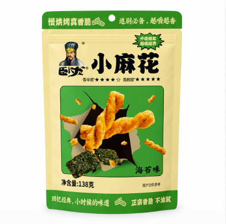 卧龙迷你麻花海苔味 138g 卧龙 中国