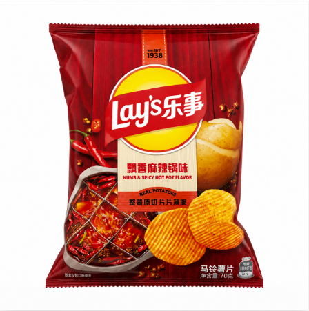 飘香麻辣锅味薯片 70g 乐事 中国