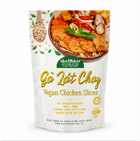 Vegan Sojaprotein Chicken Slices/Ga Lat 150g An Nhien Food Vietnam
