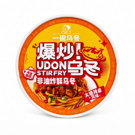 Snabbnudlar Bowl Wokade Udon Nudlar Med Stark Sås 240g YWWD Kian